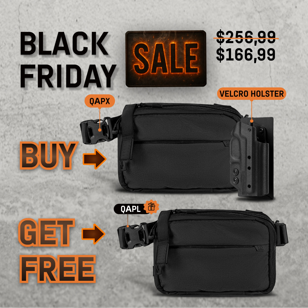 حقيبة إخفاء QAPX CORDURA® (كبيرة جدًا) سوداء