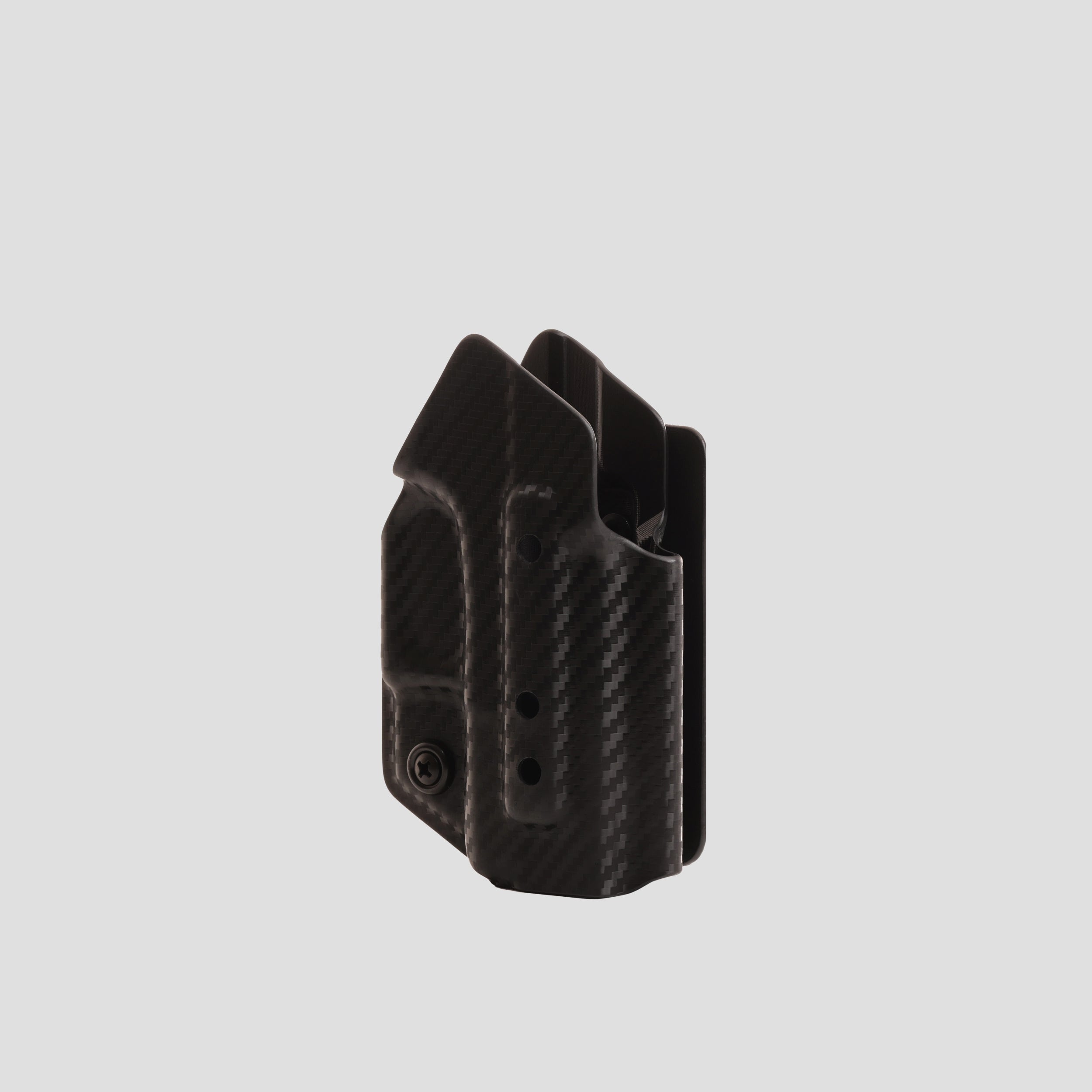 KYDEX HOLSTER WITH VELCRO® HOOK ATTACHMENT PANEL (NO LIGHT/LASER) BLACK CARBONFIBER - 945industries