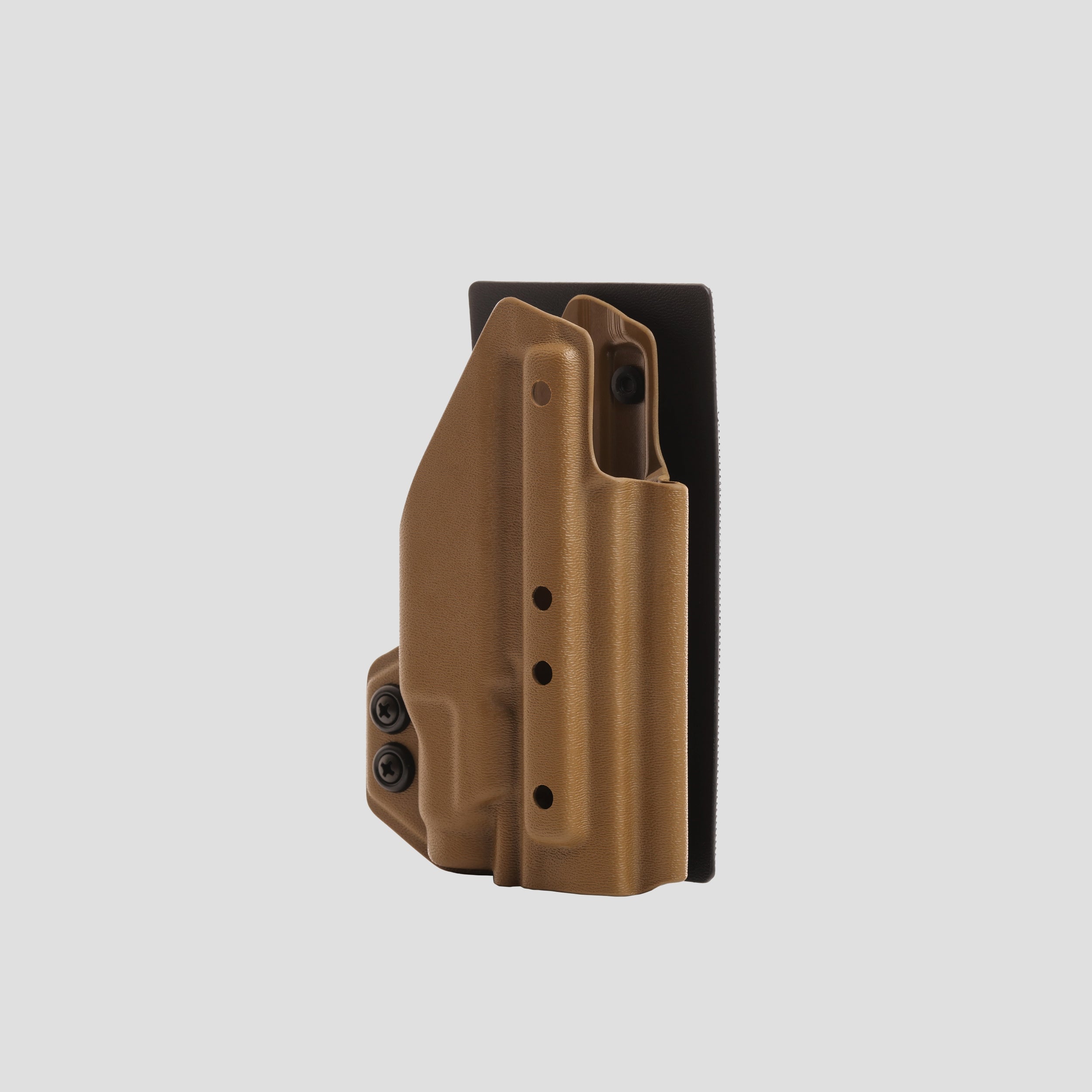 KYDEX HOLSTER WITH VELCRO® HOOK ATTACHMENT PANEL (LIGHT BEARING) COYOTE BROWN - 945industries