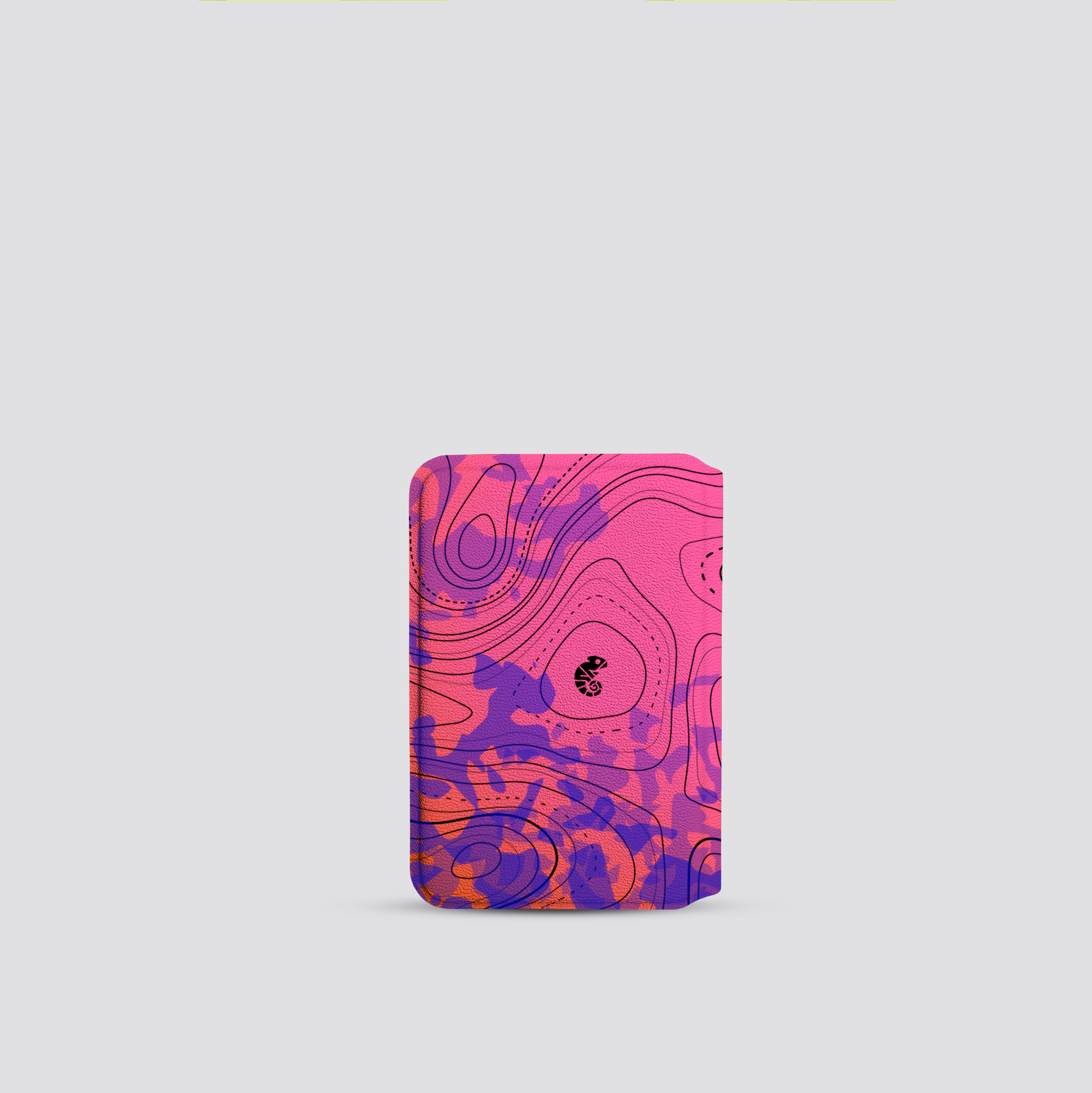 Colorful patterned Cardholder on a light gray background