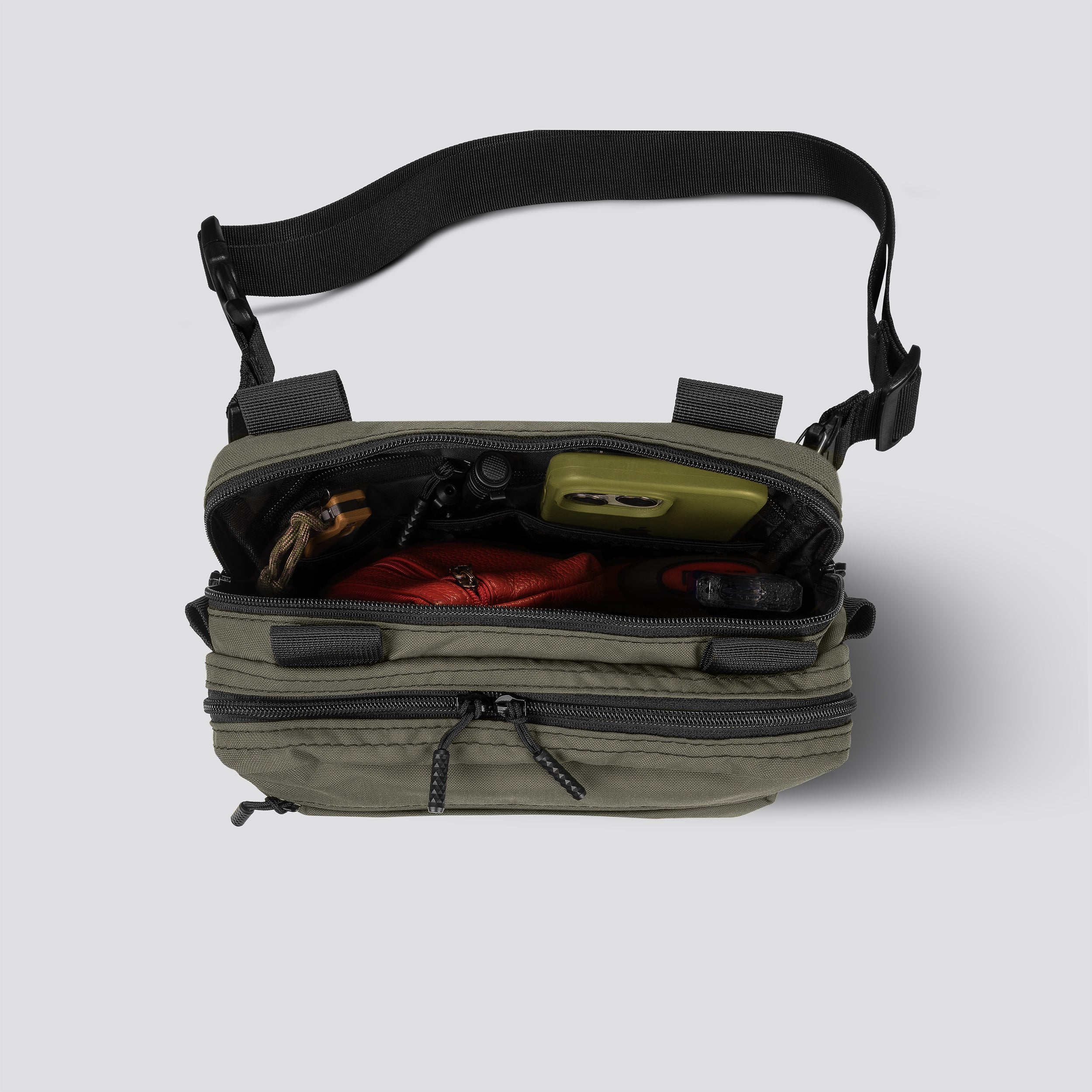 MORPH EXPANDABLE CONCEALMENT BAG CORDURA® RANGER GREEN WITH KYDEX HOLSTER