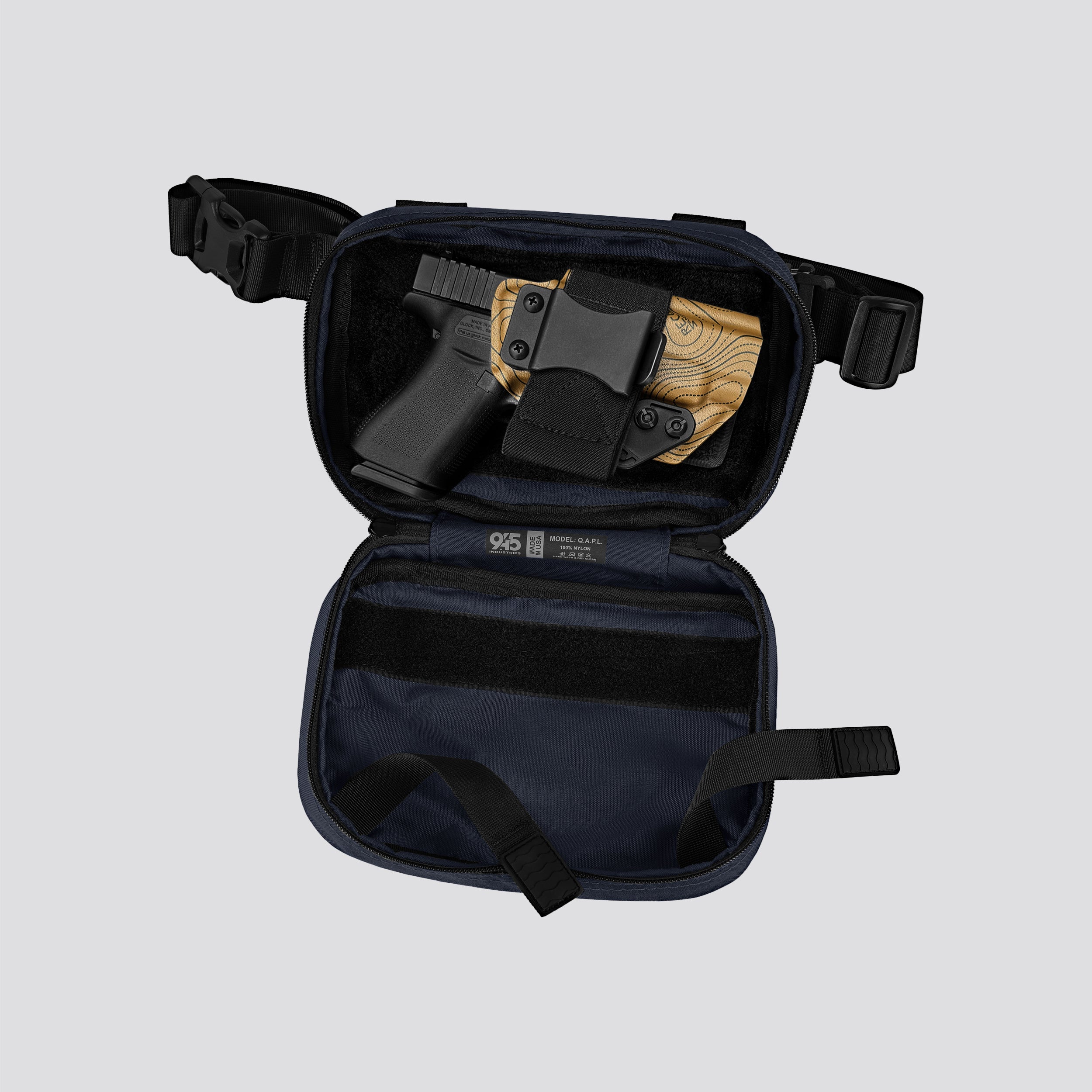 QAPL LOW PROFILE UltraGrid™ BlackOut Concealment Bag (LARGE) WITH IWB ADAPTER