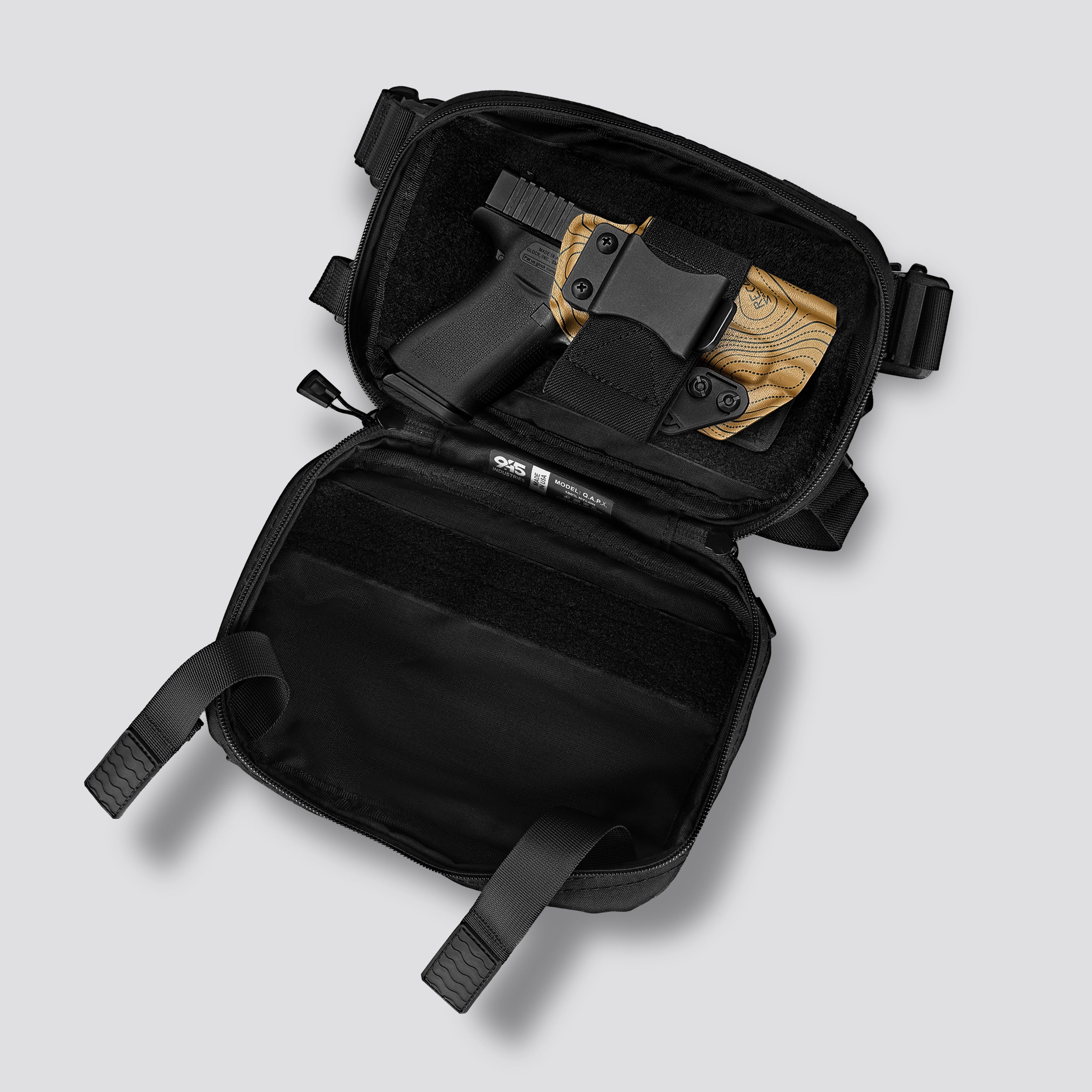 QAPX LOW PROFILE CORDURA® CONCEALMENT BAG (X-LARGE) BLACK MULTICAM® WITH IWB ADAPTER