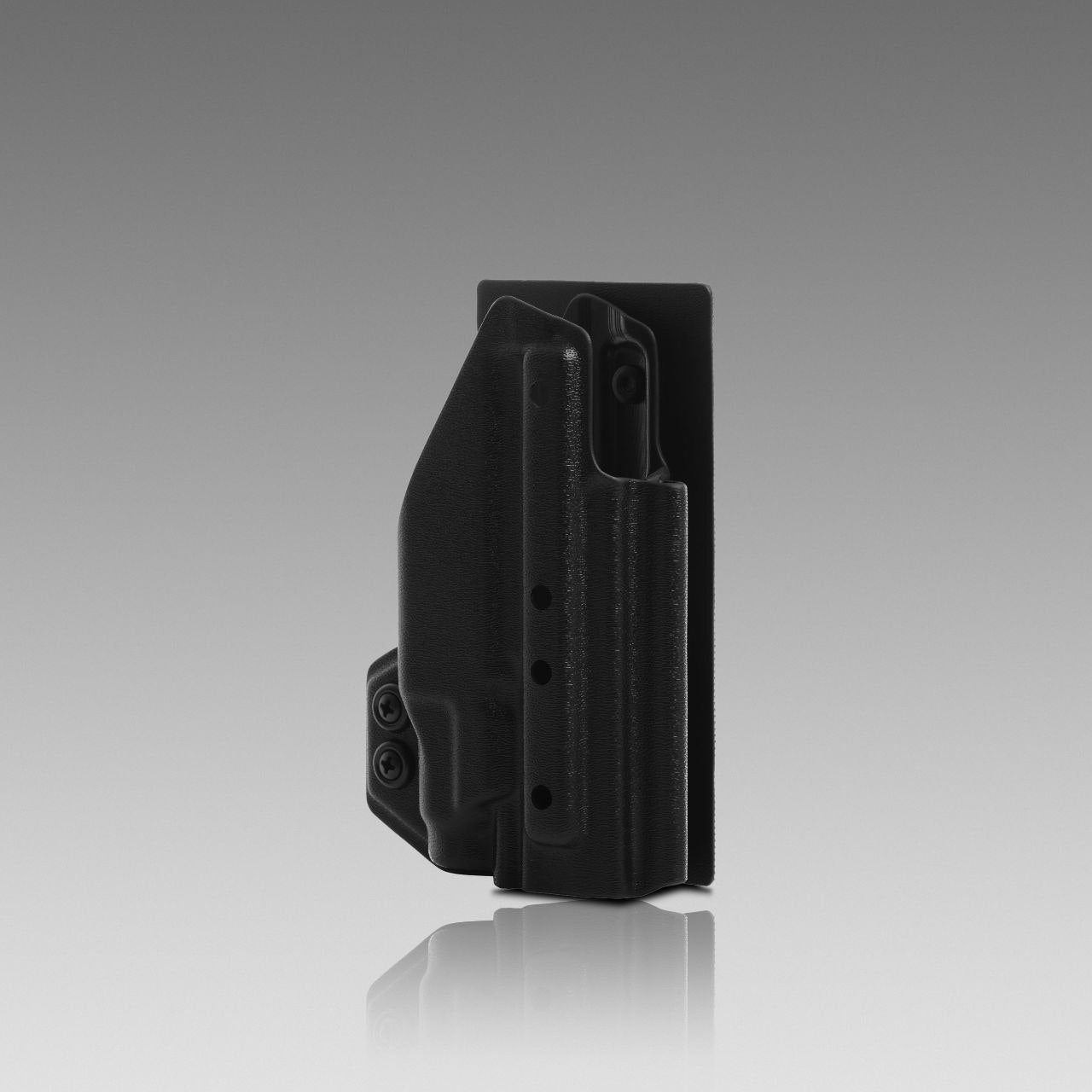 KYDEX HOLSTER WITH VELCRO® HOOK ATTACHMENT PANEL (LIGHT BEARING) BLACK - 945industries