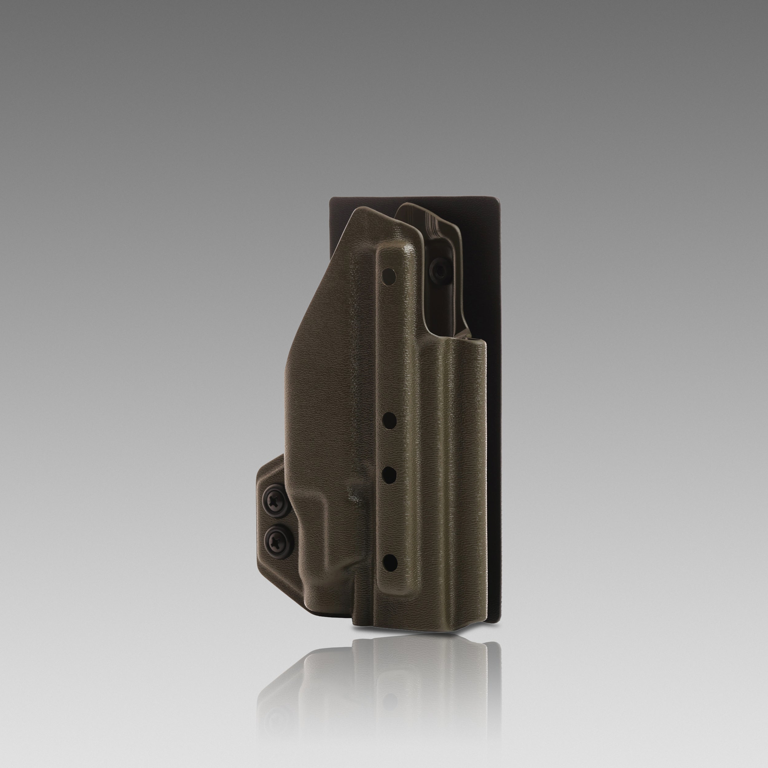 KYDEX HOLSTER WITH VELCRO® HOOK ATTACHMENT PANEL (LIGHT BEARING) OD GREEN - 945industries