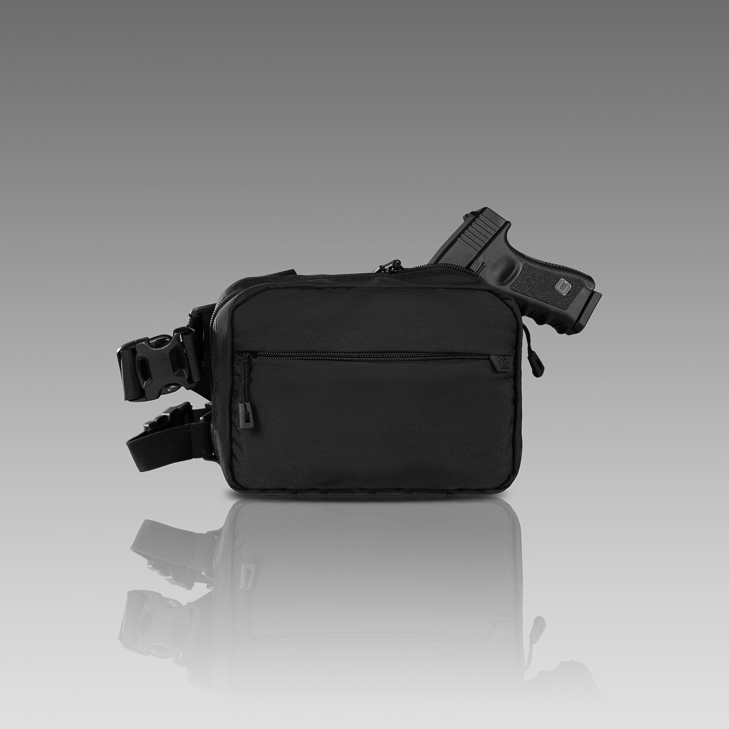 QAPL CORDURA® CONCEALMENT BAG (LARGE) BLACK WITH IWB ADAPTER
