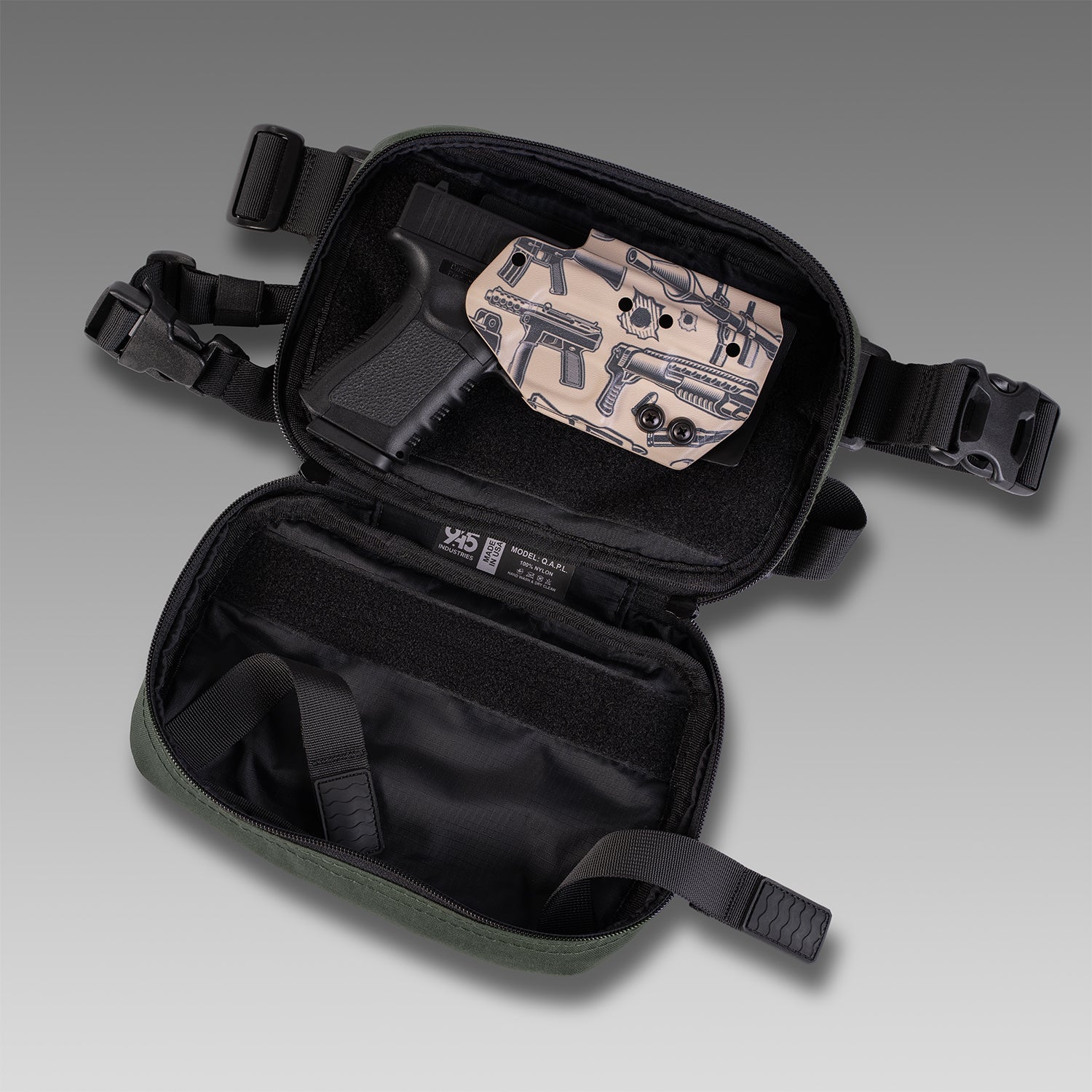 TÚI GIẤU BẰNG CORDURA® QAPL (LỚN) MÀU XANH LÁ CÂY NGỤY TRANG