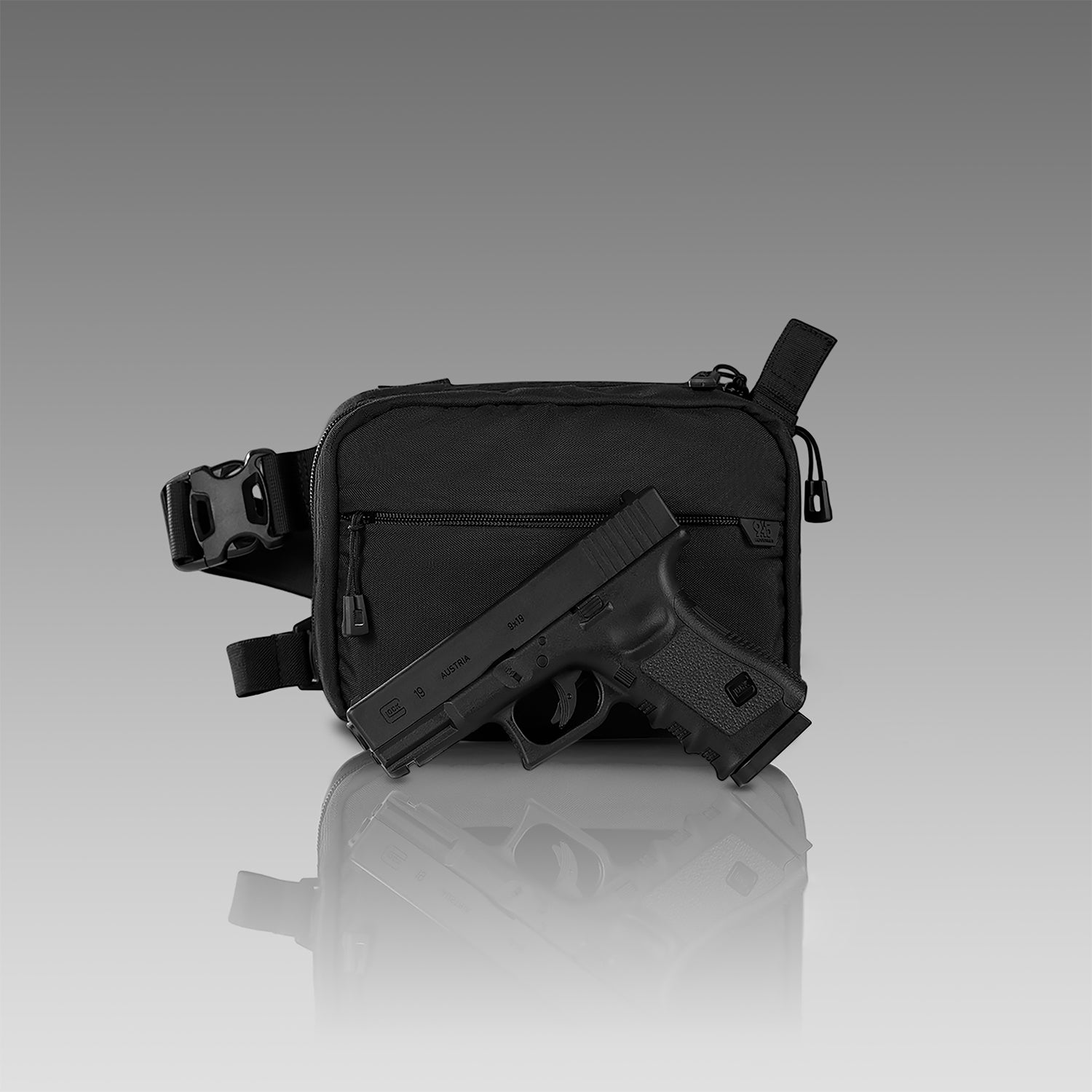 QAPL CORDURA® CONCEALMENT BAG (LARGE) BLACK WITH IWB ADAPTER