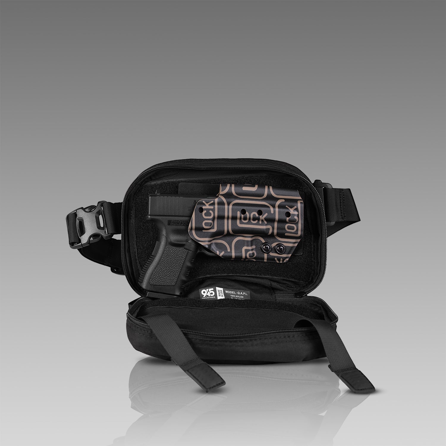 حقيبة إخفاء QAPL CORDURA® (كبيرة) سوداء