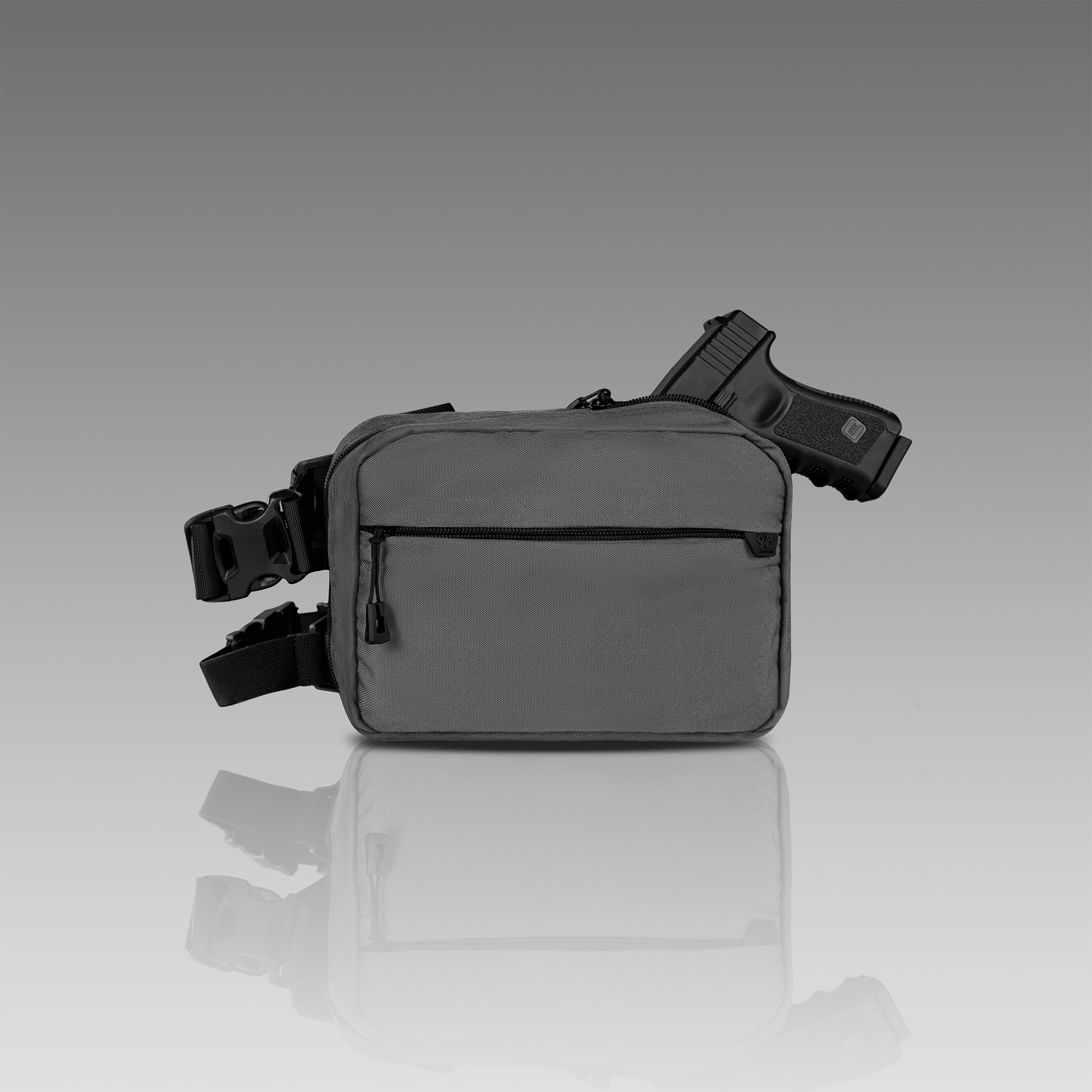 TÚI GIẤU BẰNG CORDURA® QAPL (LỚN) MÀU XÁM GUNMETAL