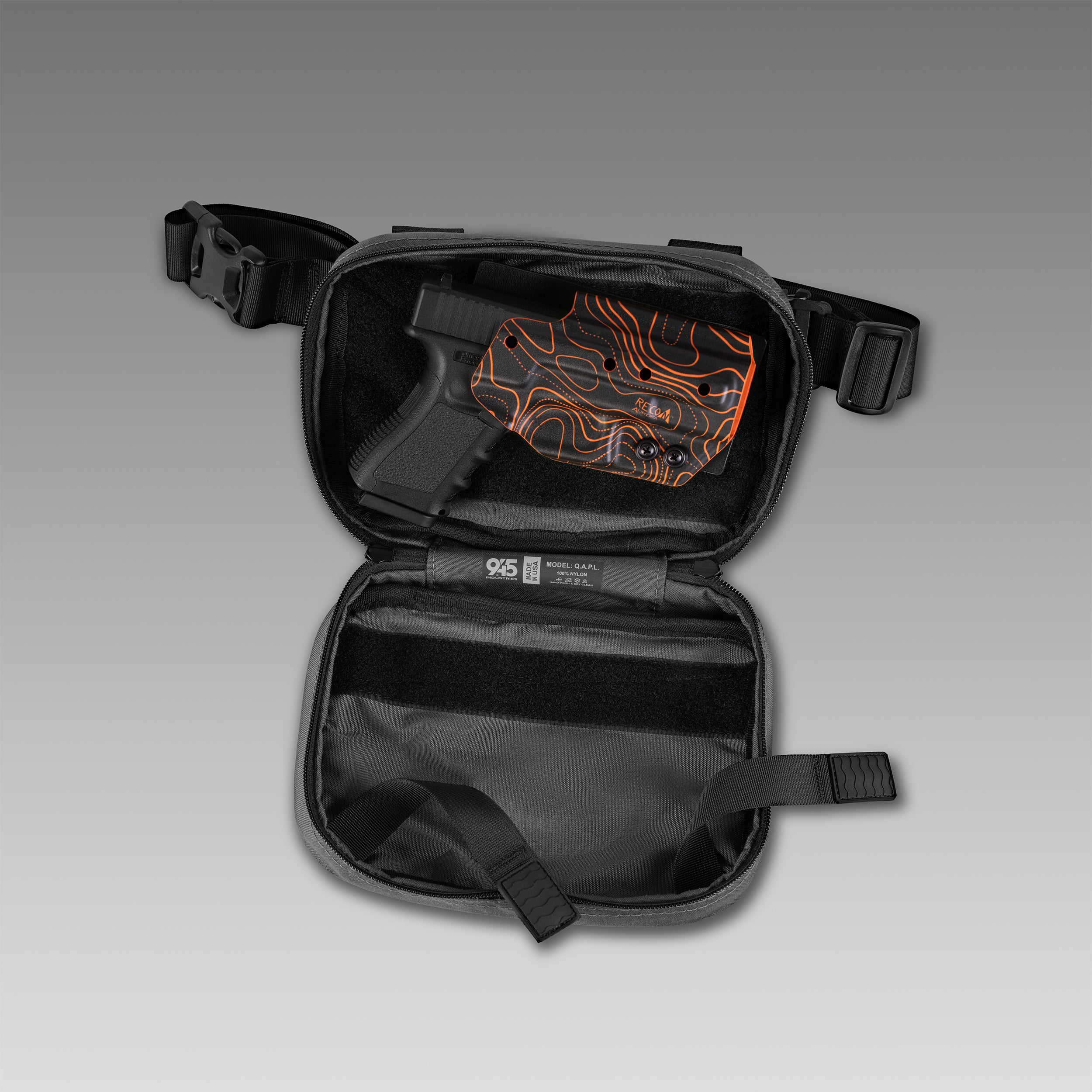 SAC DE DISSIMULABILITÉ QAPL CORDURA® (GRAND) GRIS METALLIQUE