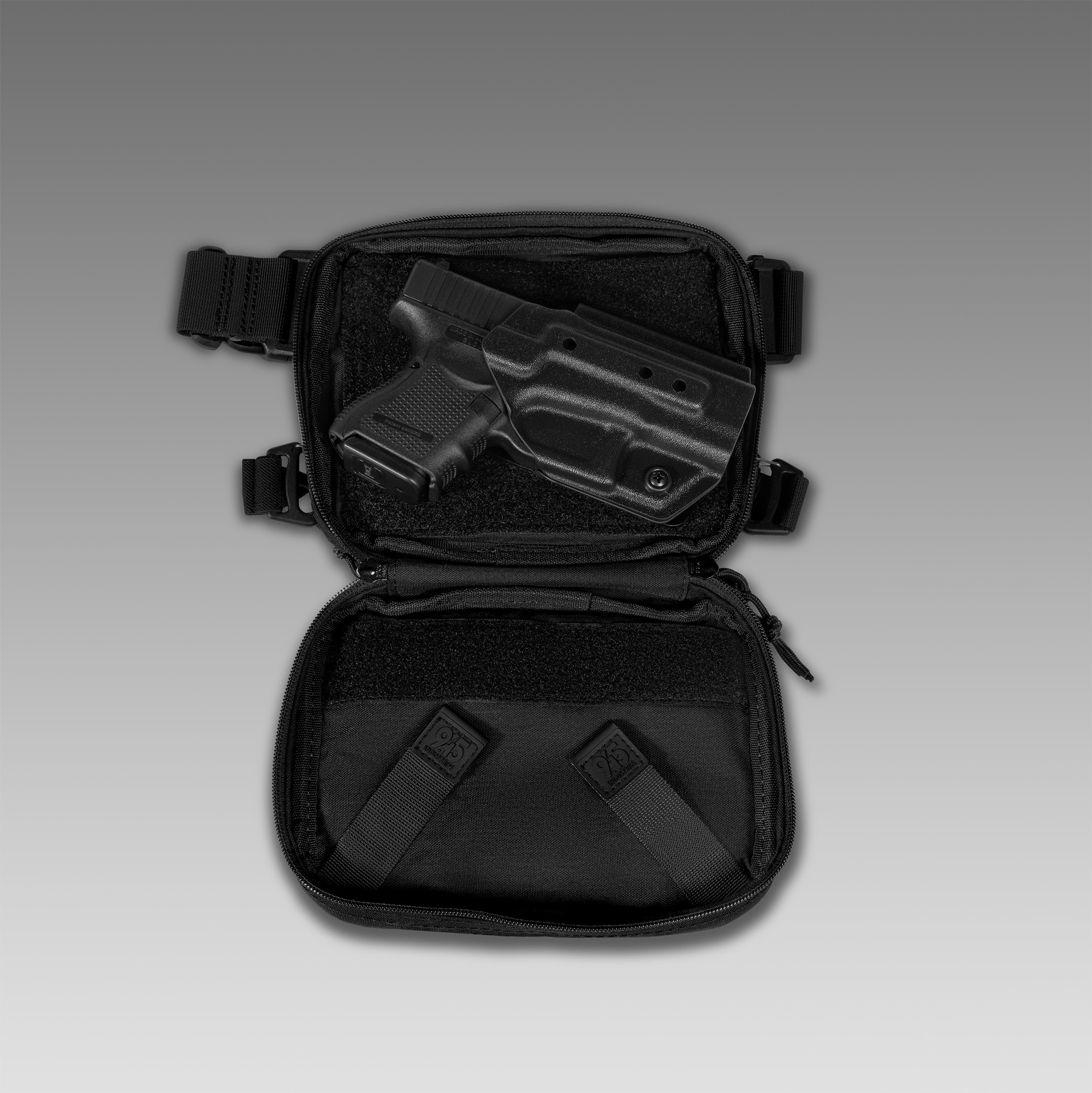 QAPS CORDURA® CONCEALMENT BAG (SMALL) VELCRO FRONT BLACK (Copy) Michael Combo