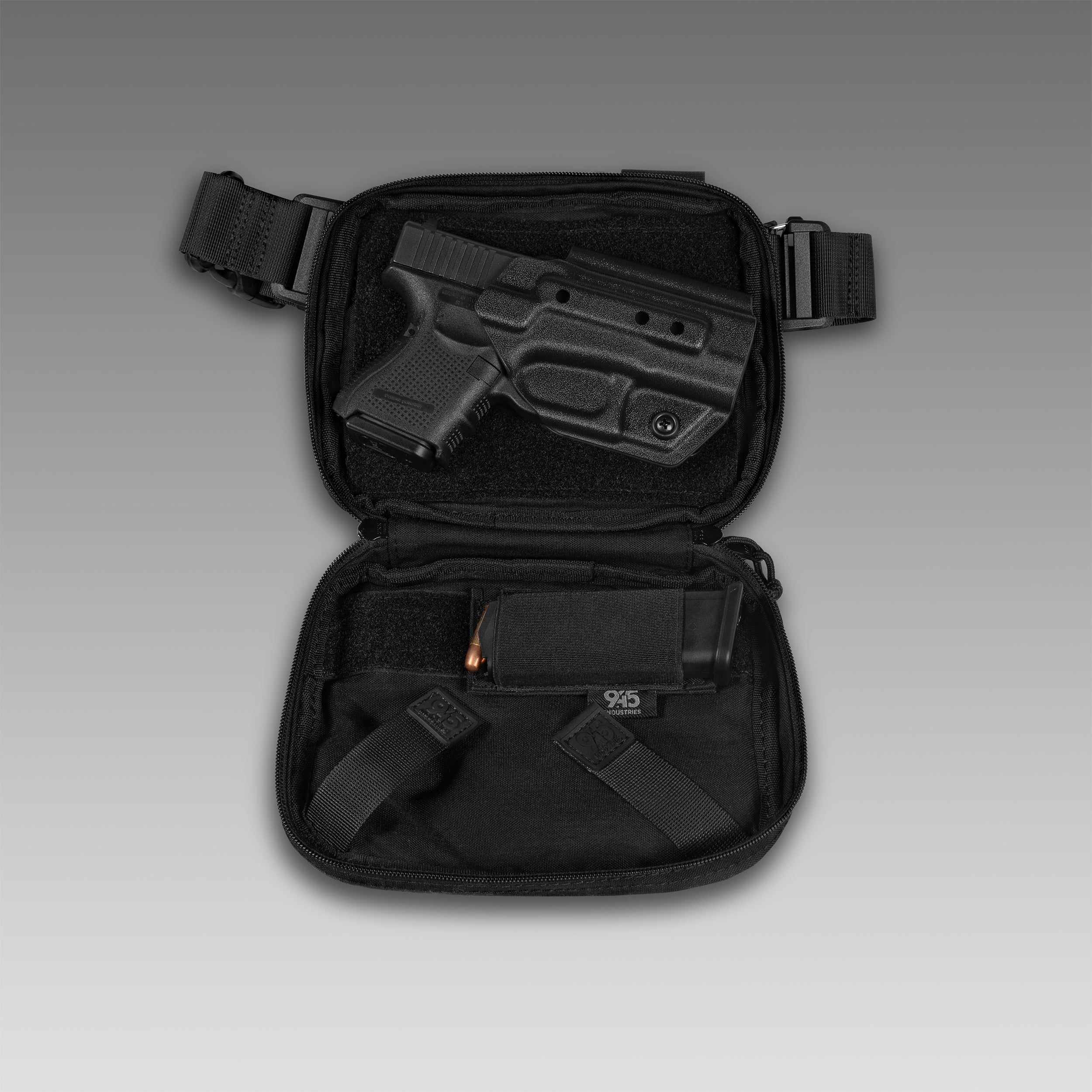 QAPS CORDURA® CONCEALMENT BAG (SMALL) VELCRO FRONT BLACK (Copy) Michael Combo