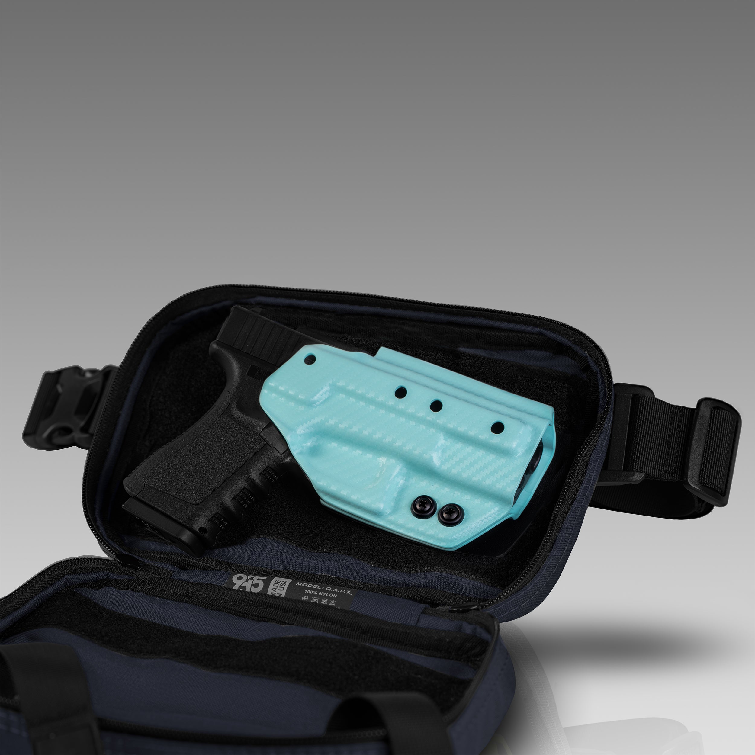 QAPX CORDURA® CONCEALMENT BAG (X-LARGE) MIDNIGHT BLUE WITH KYDEX HOLSTER