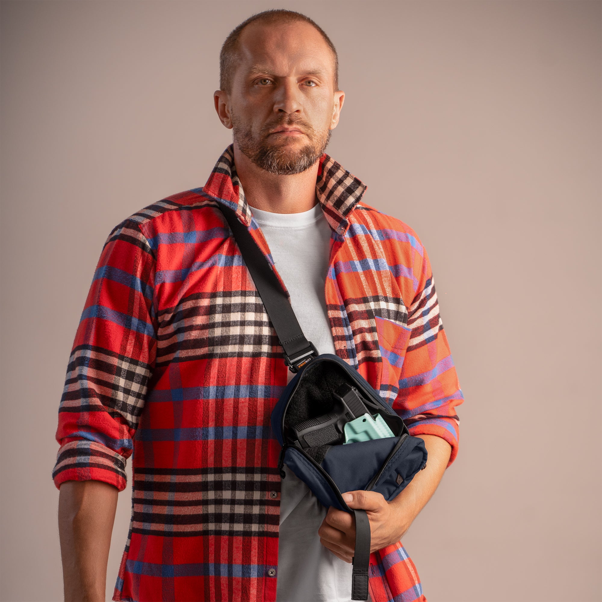 QAPX CORDURA® CONCEALMENT BAG (X-LARGE) MIDNIGHT BLUE WITH KYDEX HOLSTER