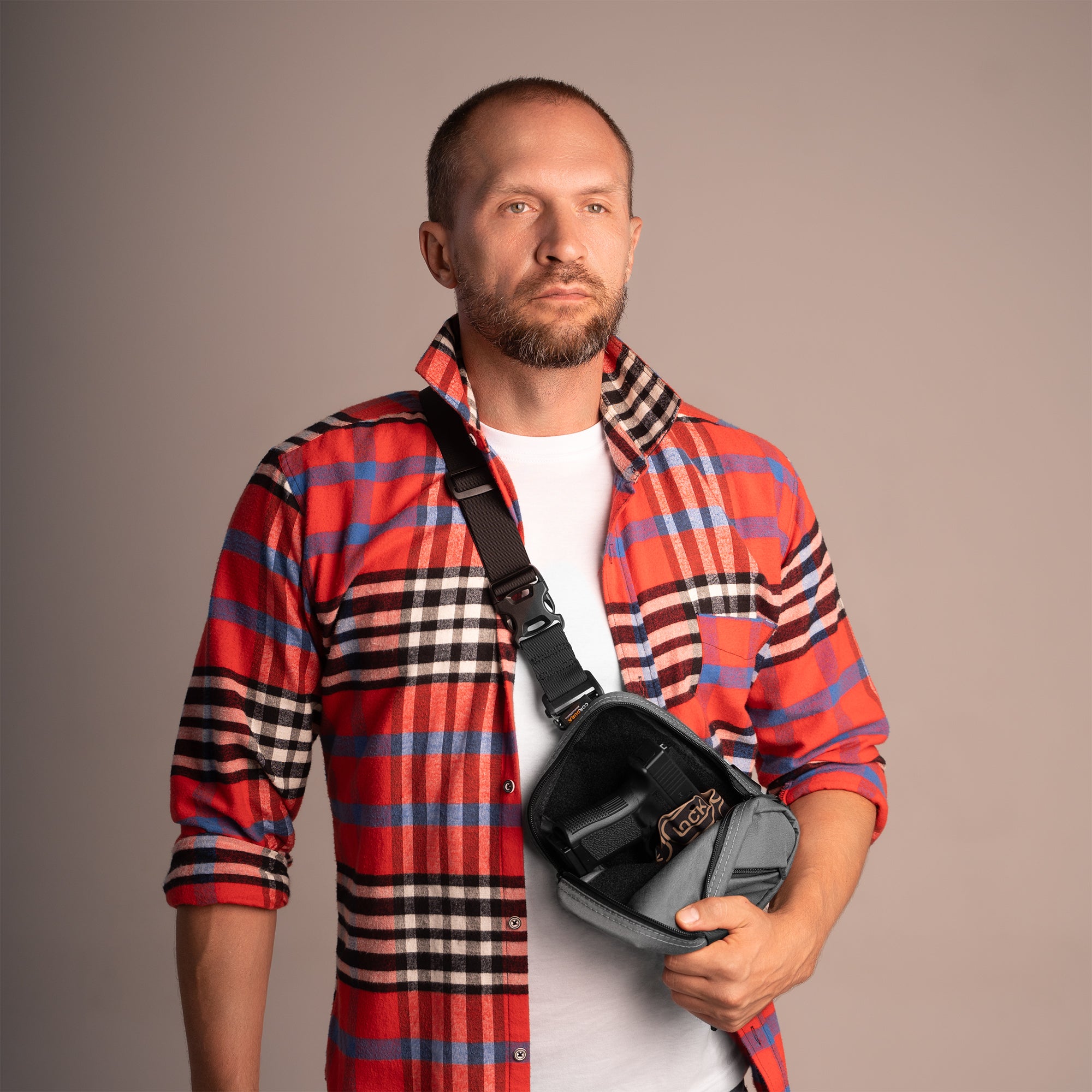 QAPX CORDURA® CONCEALMENT BAG (X-LARGE) GUNMETAL GRAY WITH IWB ADAPTER