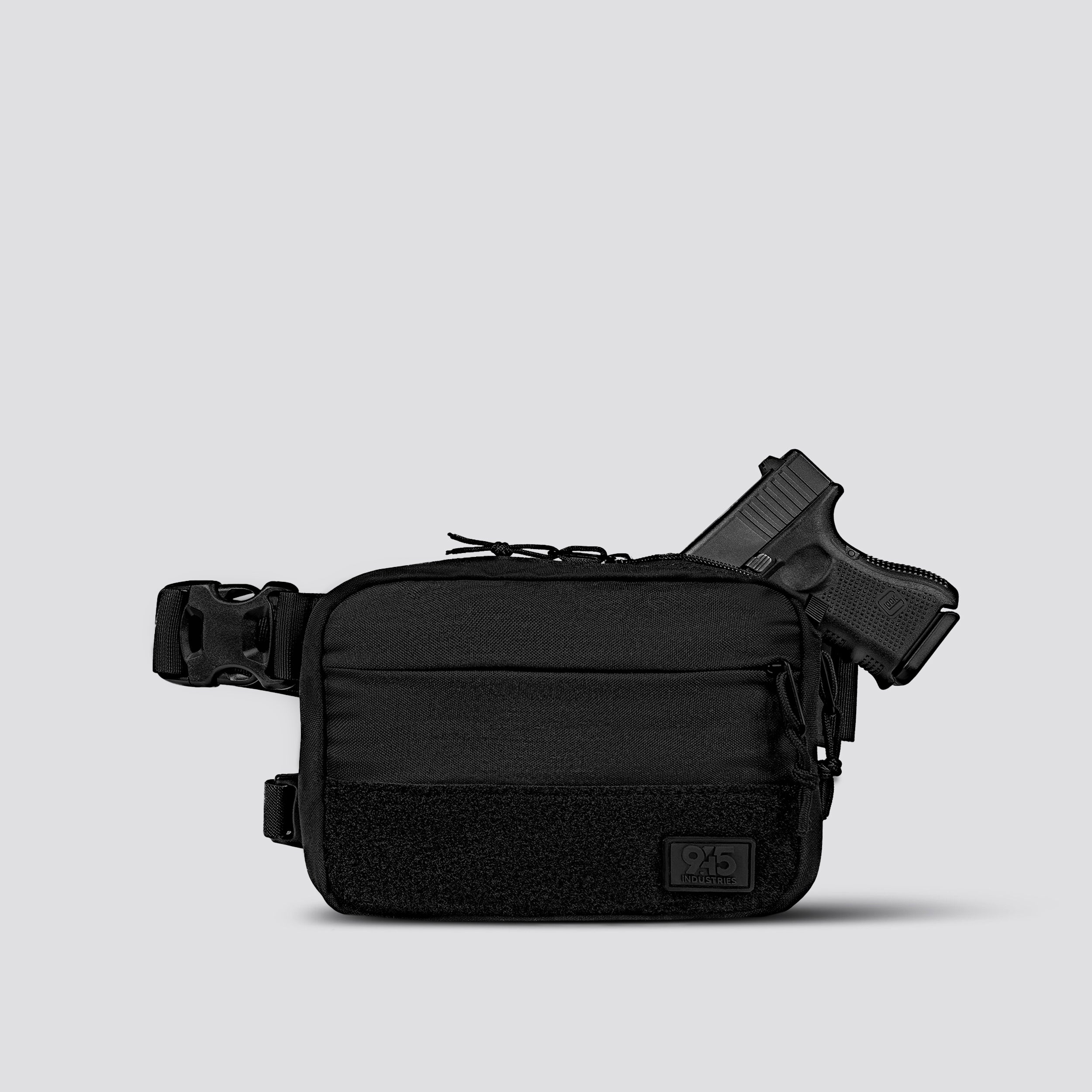 QAPS CORDURA® CONCEALMENT BAG (SMALL) VELCRO FRONT BLACK-945industries