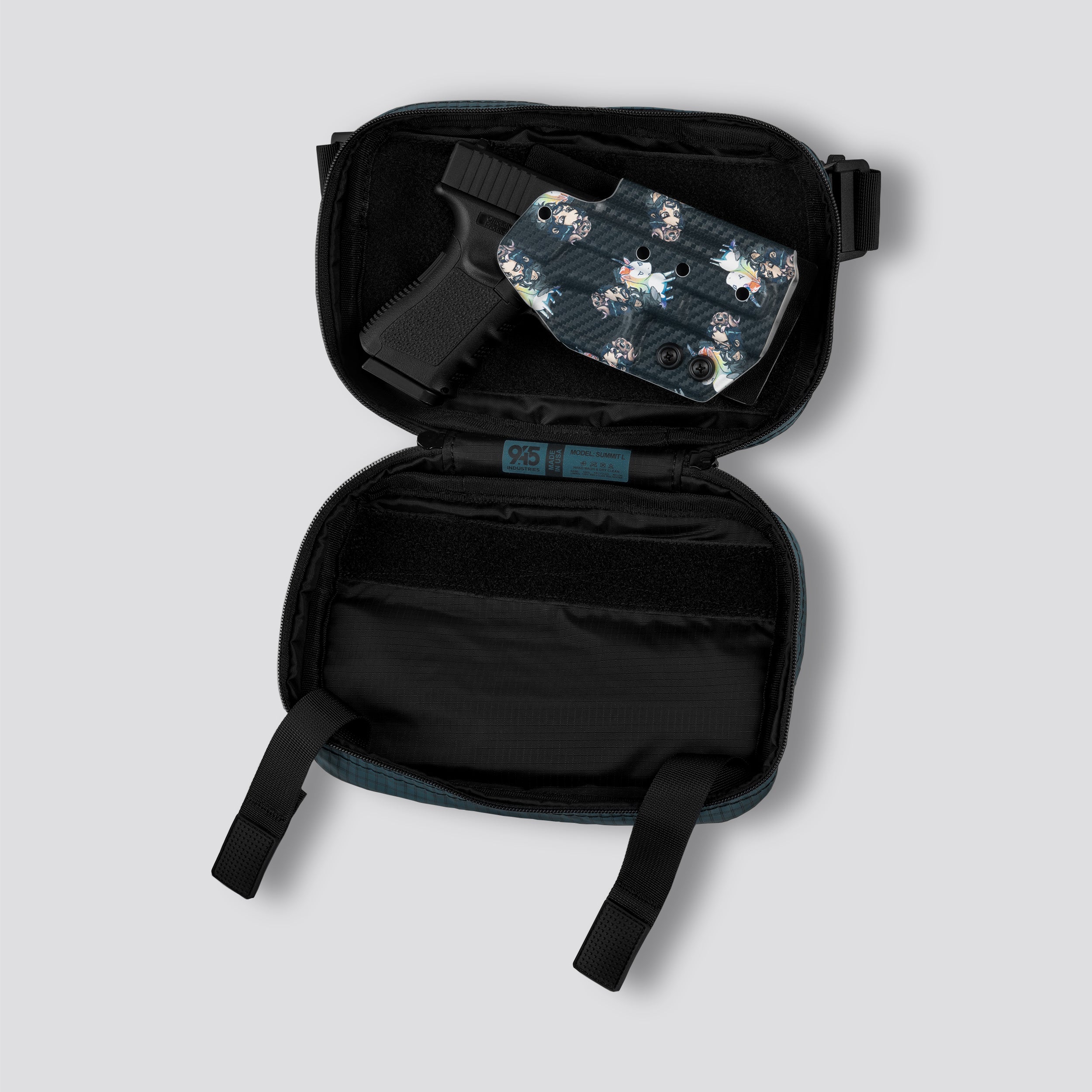 QAPL LOW PROFILE UltraGrid™ Blue Smoke Concealment Bag (LARGE) WITH KYDEX HOLSTER