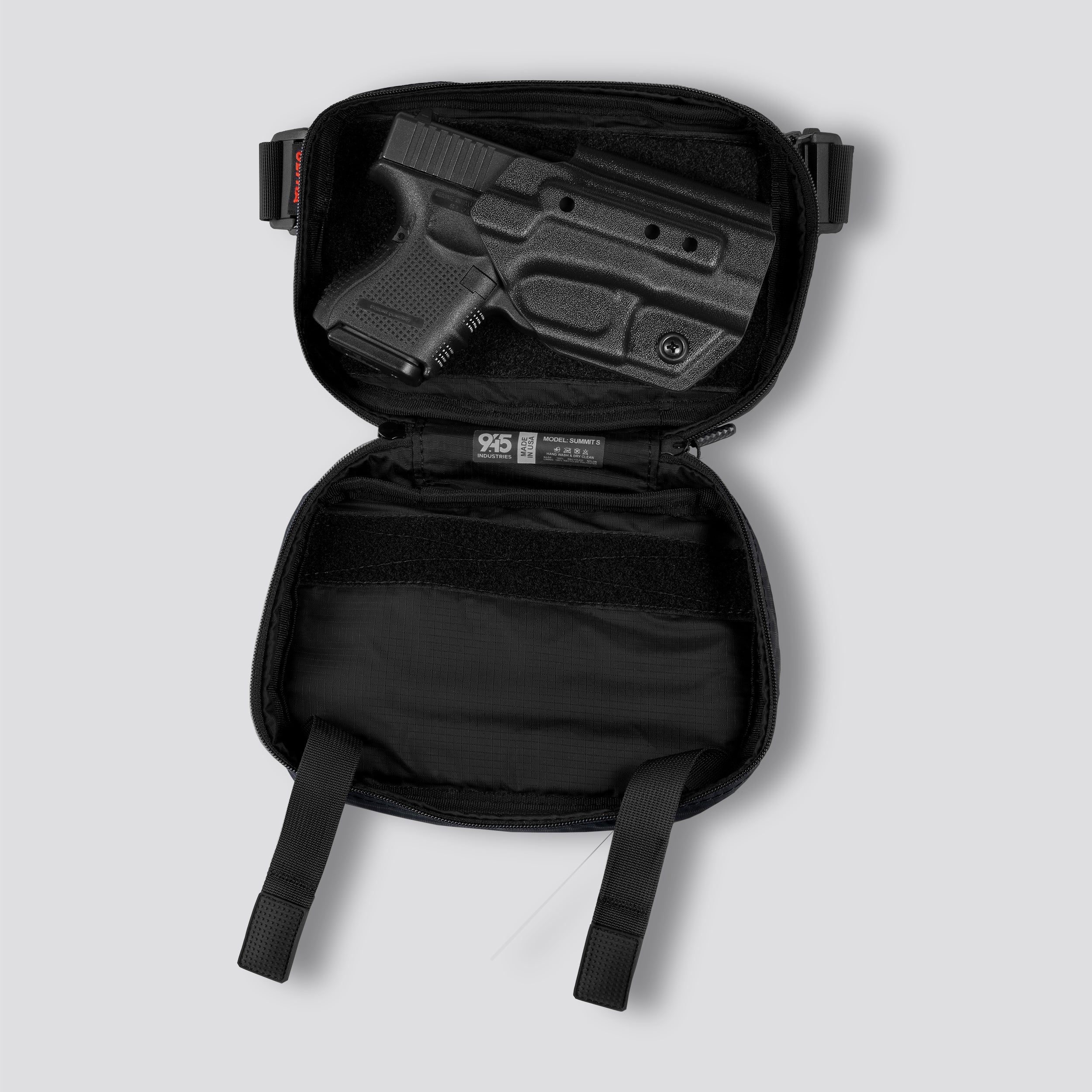 QAPS LOW PROFILE UltraGrid™ BlackOut Concealment Bag (SMALL) WITH KYDEX HOLSTER