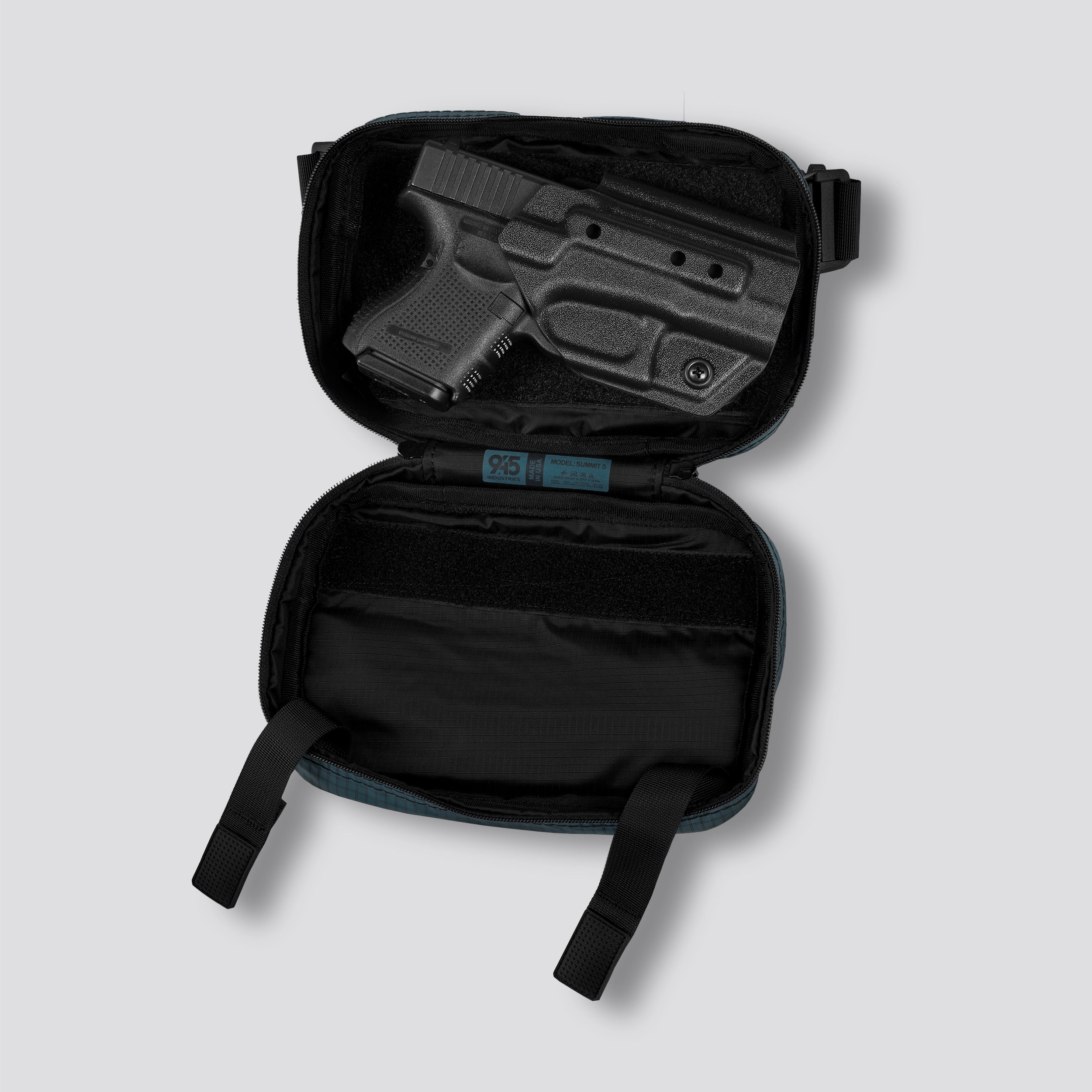 QAPS LOW PROFILE UltraGrid™ Blue Smoke Concealment Bag (SMALL) WITH KYDEX HOLSTER