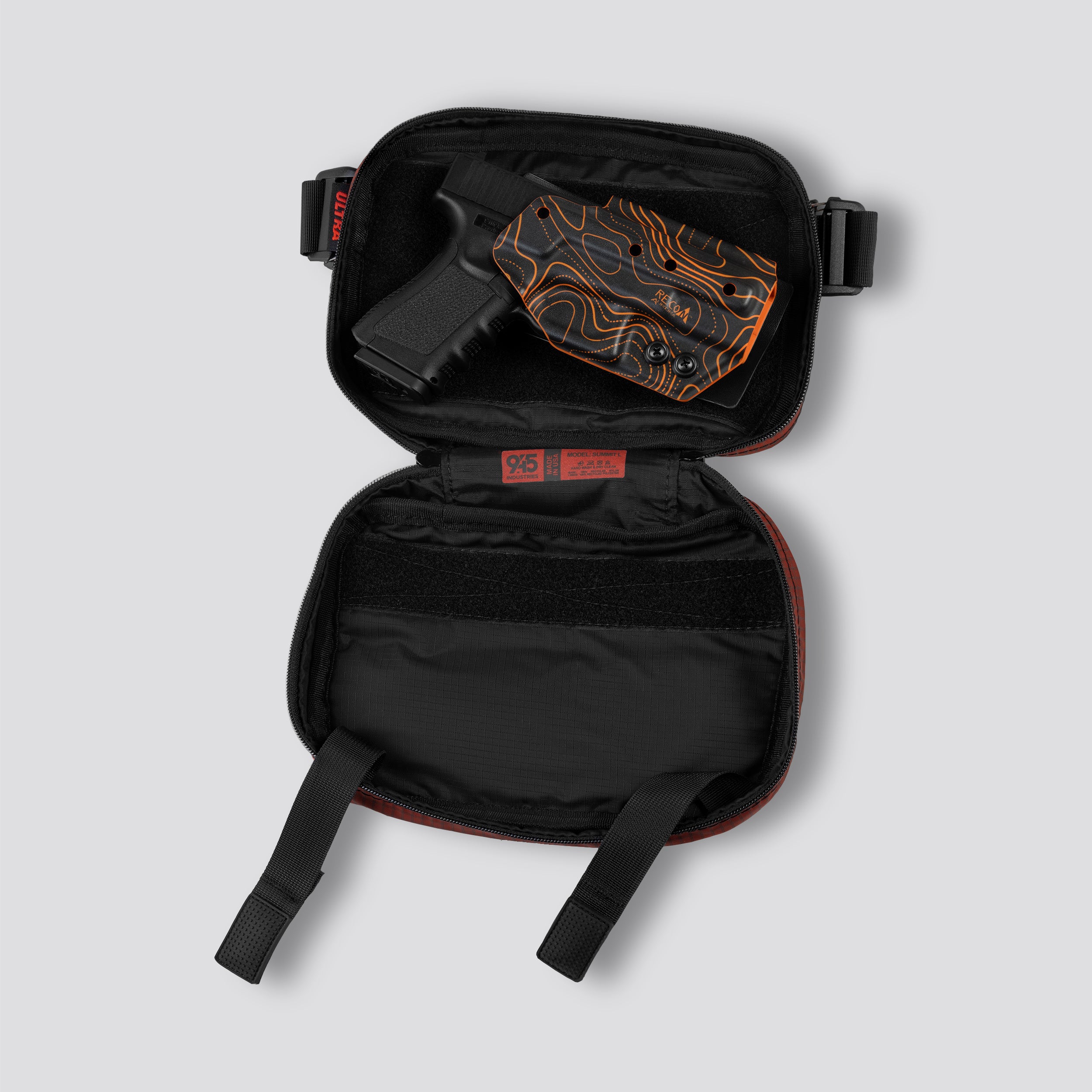 QAPL LOW PROFILE UltraGrid™ Dark Chili Concealment Bag (LARGE) WITH KYDEX HOLSTER