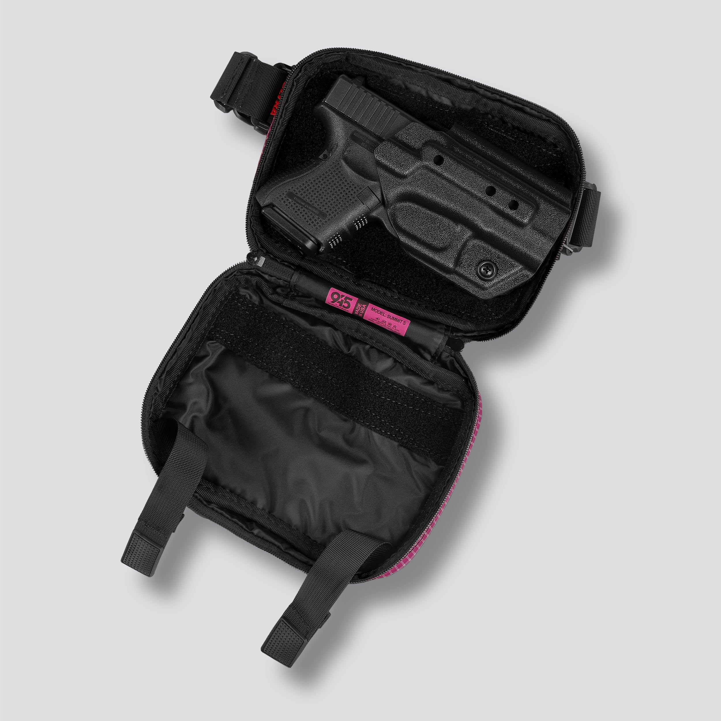 QAPS LOW PROFILE UltraGrid™ Very Berry Concealment Bag (SMALL) WITH KYDEX HOLSTER