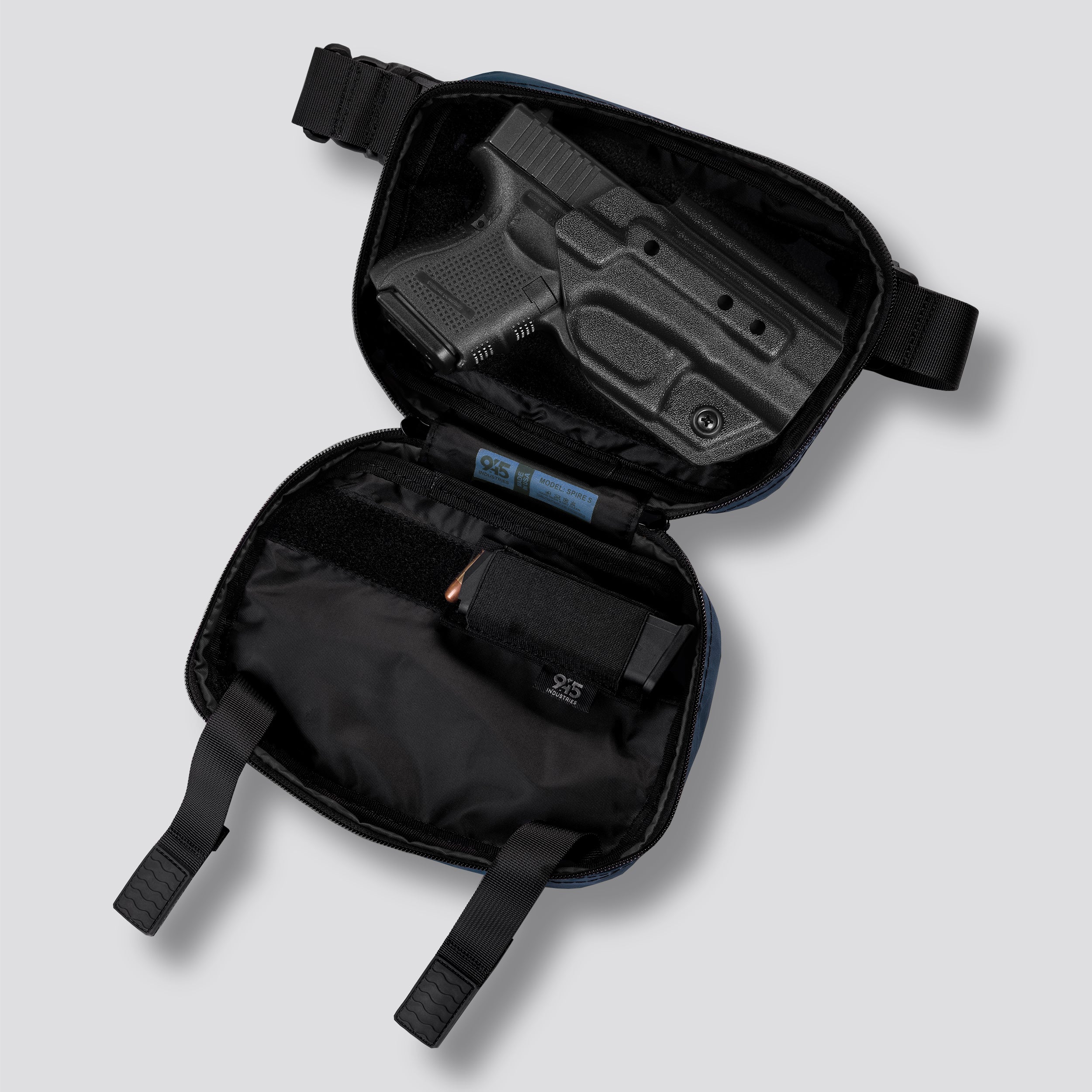 QAPS LOW PROFILE X-Pac® Deep Blue Concealment Bag (SMALL) WITH KYDEX HOLSTER