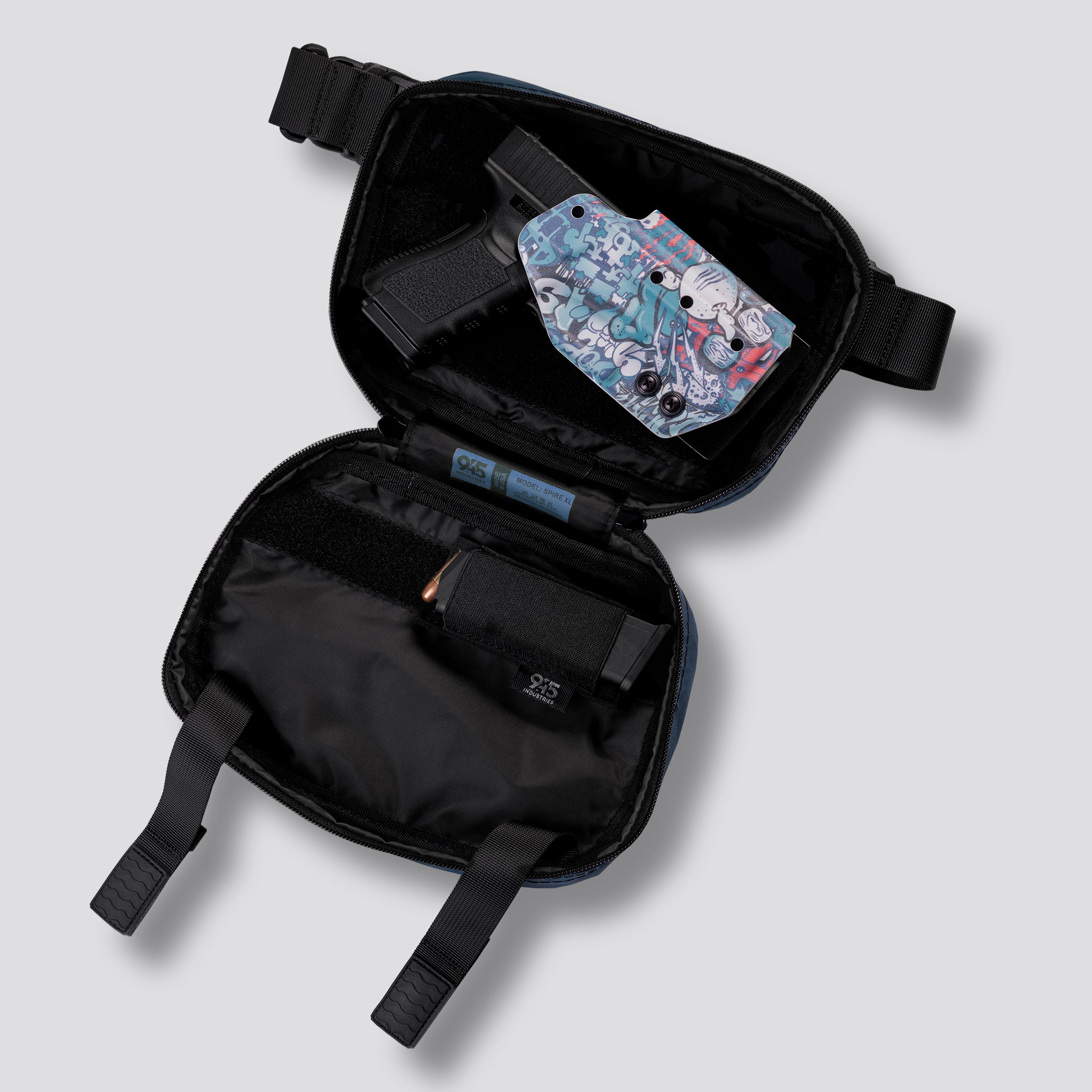 QAPX LOW PROFILE X-Pac® Deep Blue Concealment Bag (X-LARGE) WITH KYDEX HOLSTER