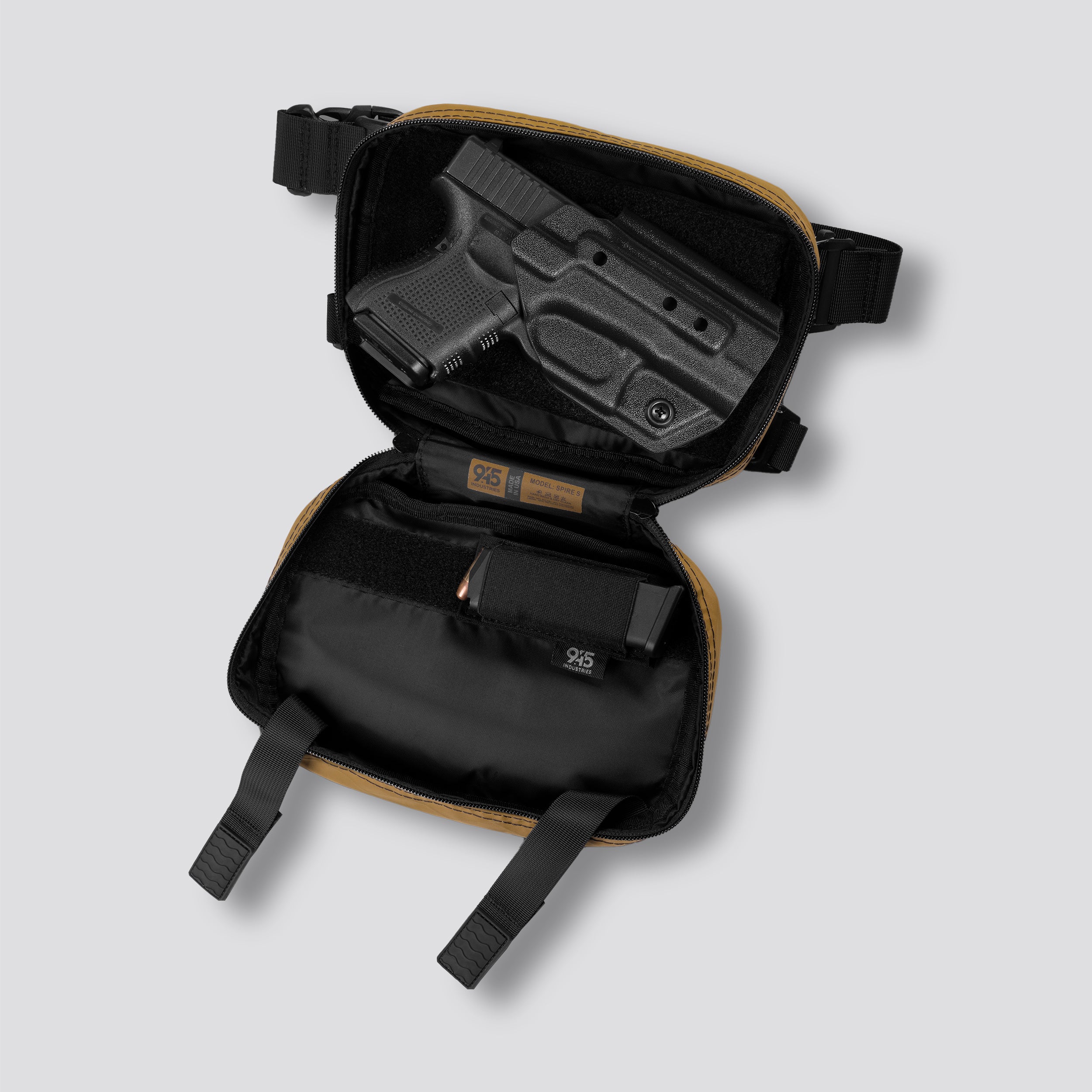 QAPS LOW PROFILE X-Pac® Coyote Brown Concealment Bag (SMALL) WITH KYDEX HOLSTER