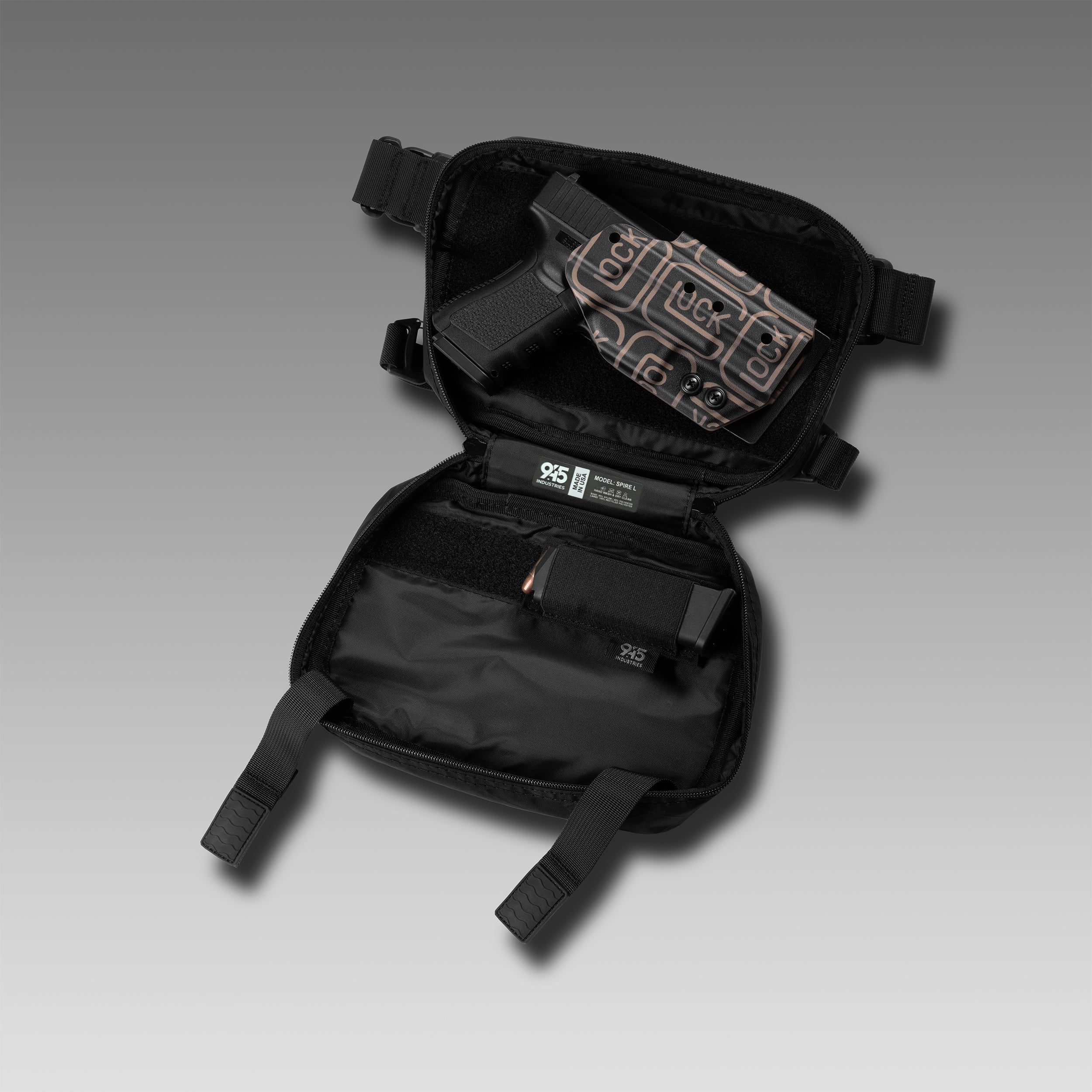 SPIRE (L) X-Pac® Black Concealment Bag WITH KYDEX HOLSTER