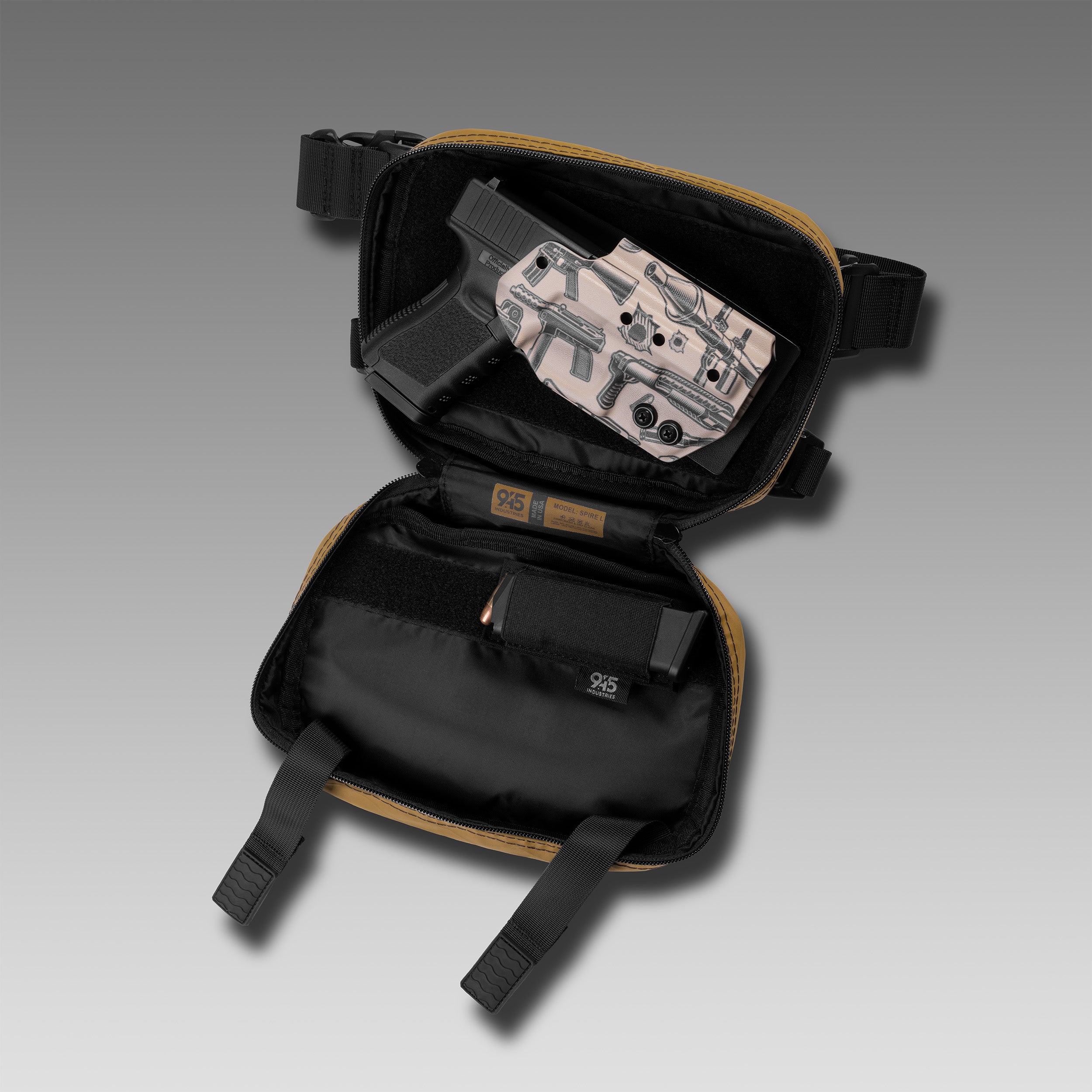 SPIRE (L) X-Pac® Coyote Brown Concealment Bag WITH KYDEX HOLSTER
