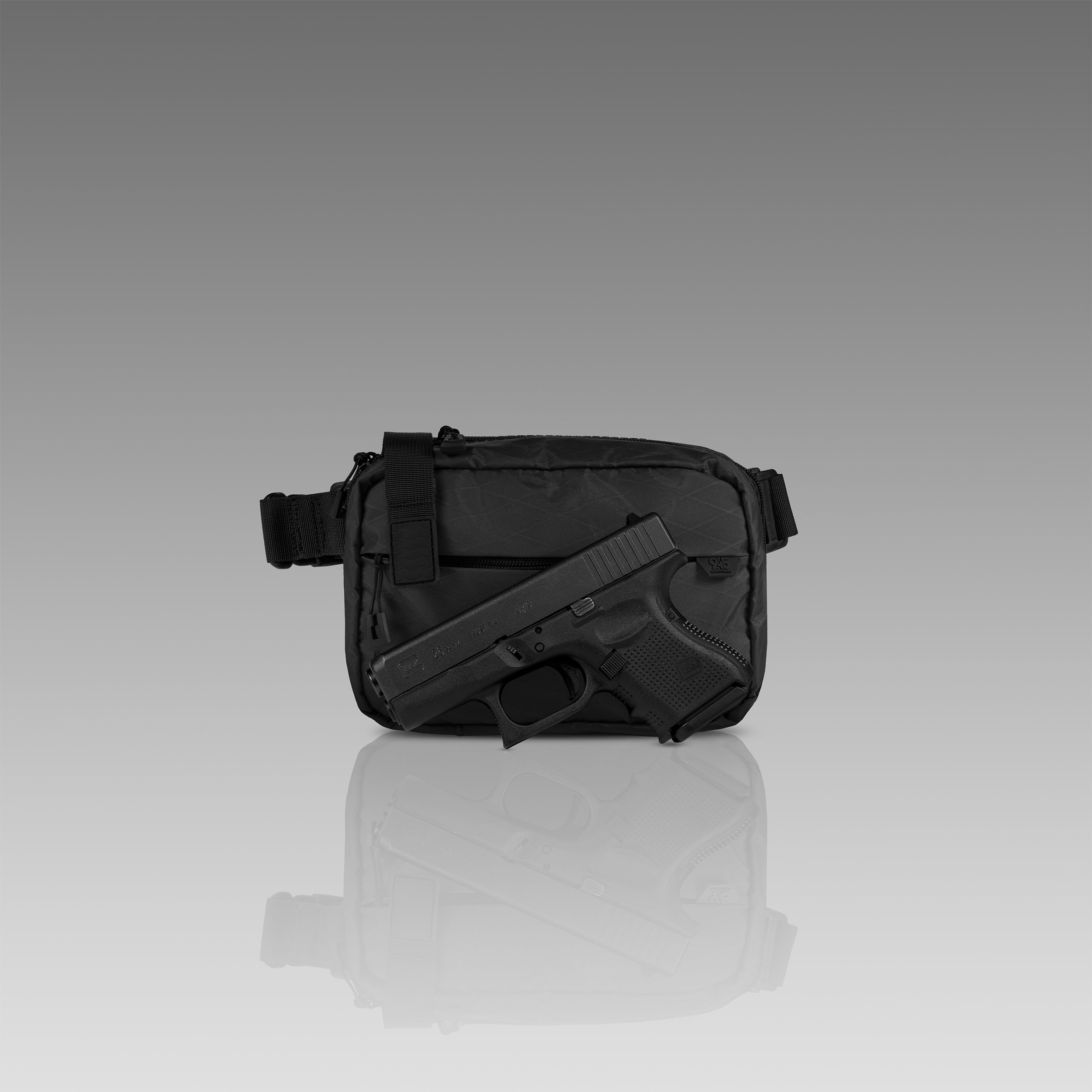 QAPS LOW PROFILE X-Pac® Black Concealment Bag (SMALL) WITH KYDEX HOLSTER