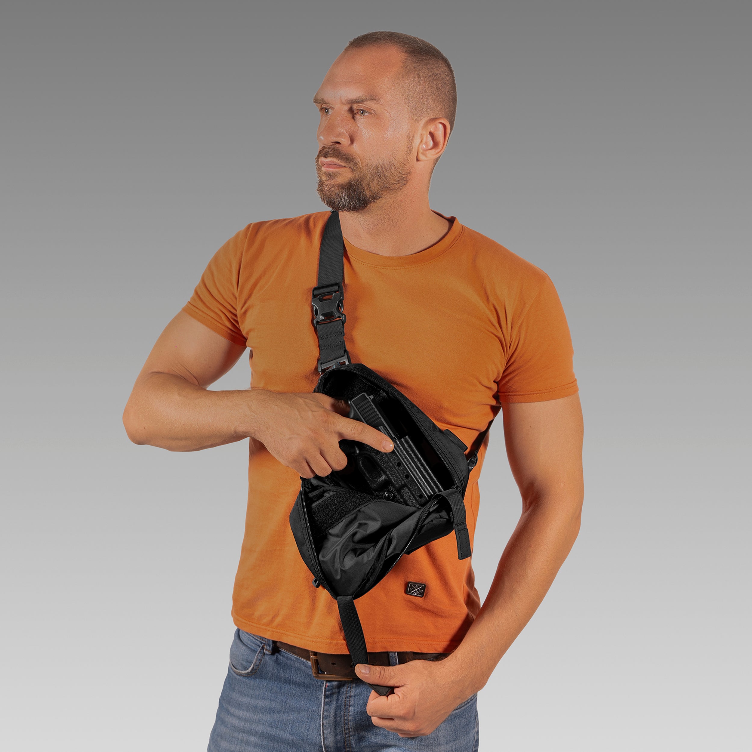 SPIRE (XL) X-Pac® Black Concealment Bag WITH KYDEX HOLSTER