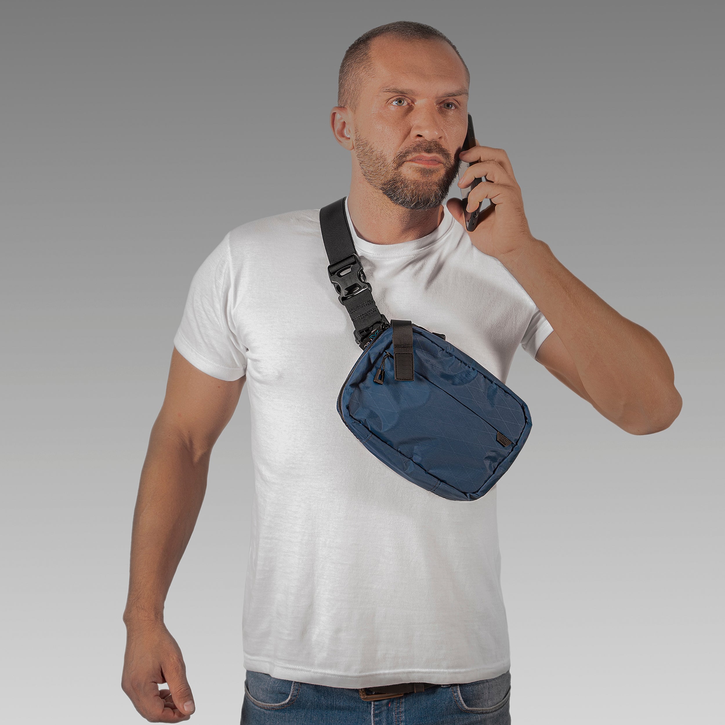 SPIRE (XL) X-Pac® Deep Blue Concealment Bag WITH KYDEX HOLSTER