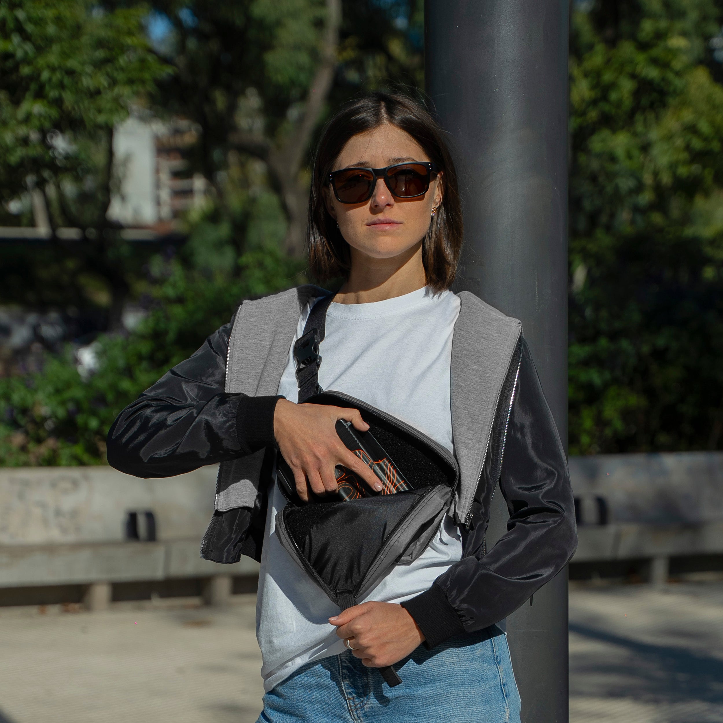 QAPL LOW PROFILE X-Pac® Slate Concealment Bag (LARGE) WITH KYDEX HOLSTER