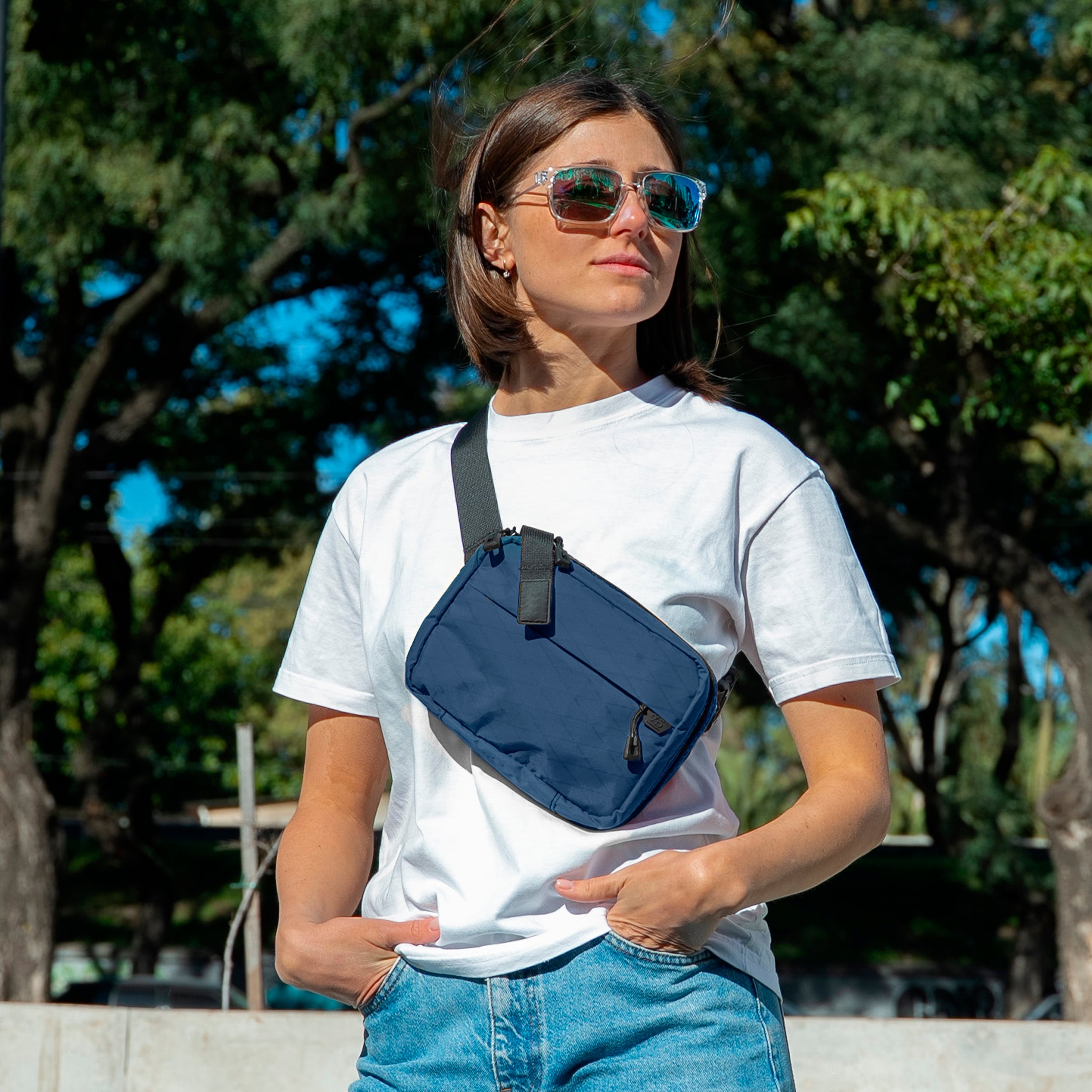 QAPS LOW PROFILE X-Pac® Deep Blue Concealment Bag (SMALL) WITH KYDEX HOLSTER