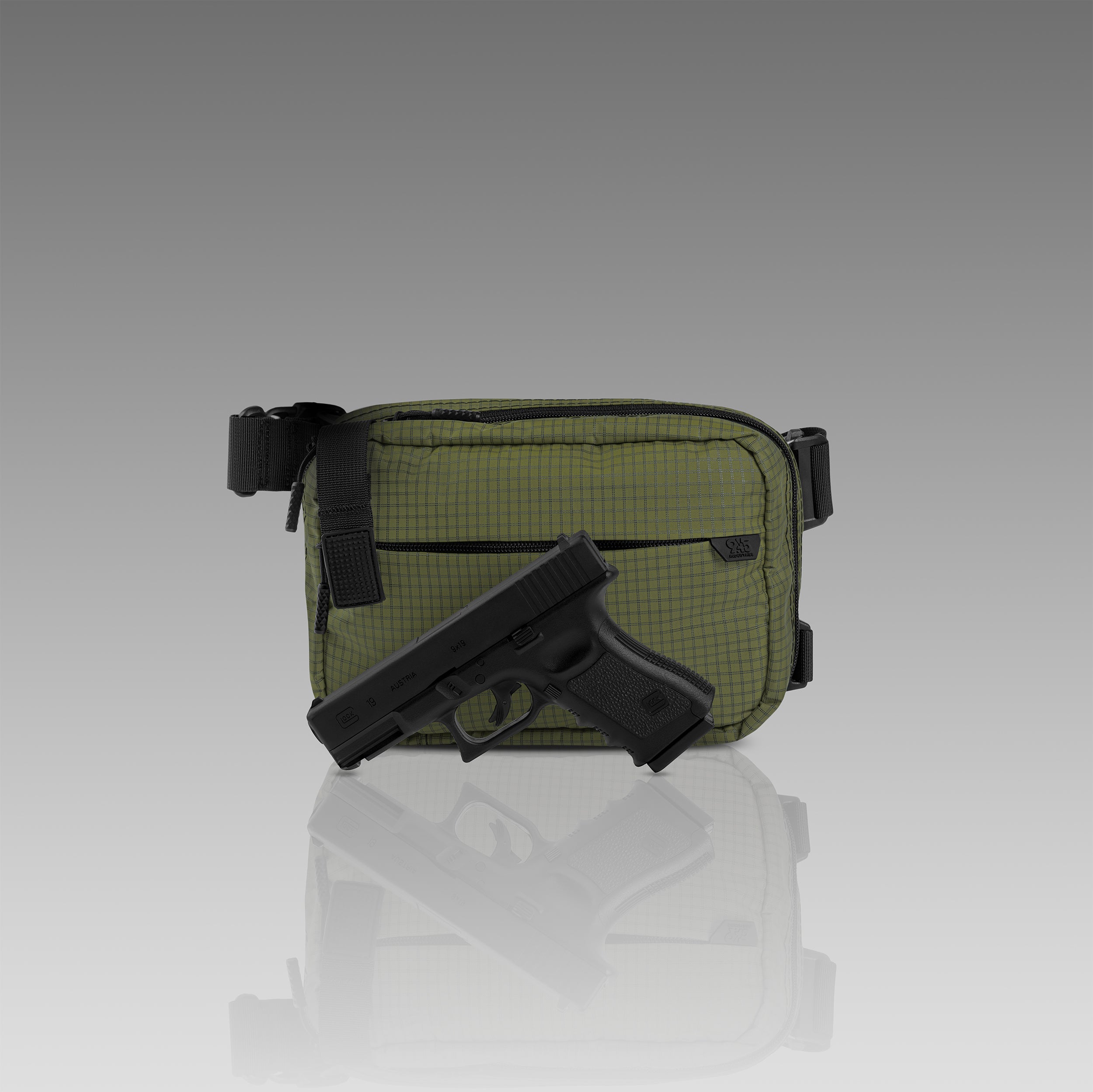 QAPL LOW PROFILE UltraGrid™ Avocado Concealment Bag (LARGE) WITH KYDEX HOLSTER