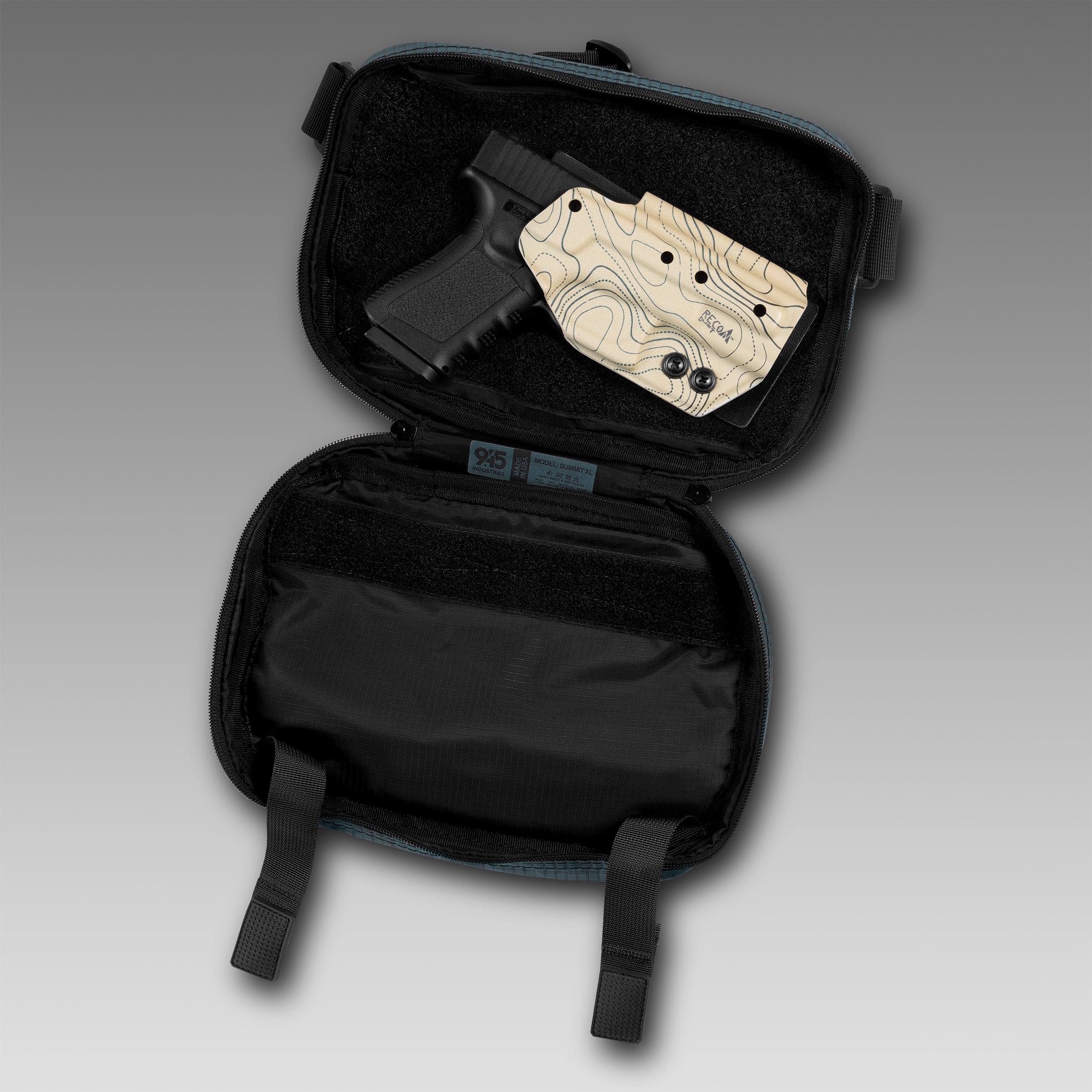 QAPX LOW PROFILE UltraGrid™ Blue Smoke Concealment Bag (X-LARGE) WITH KYDEX HOLSTER