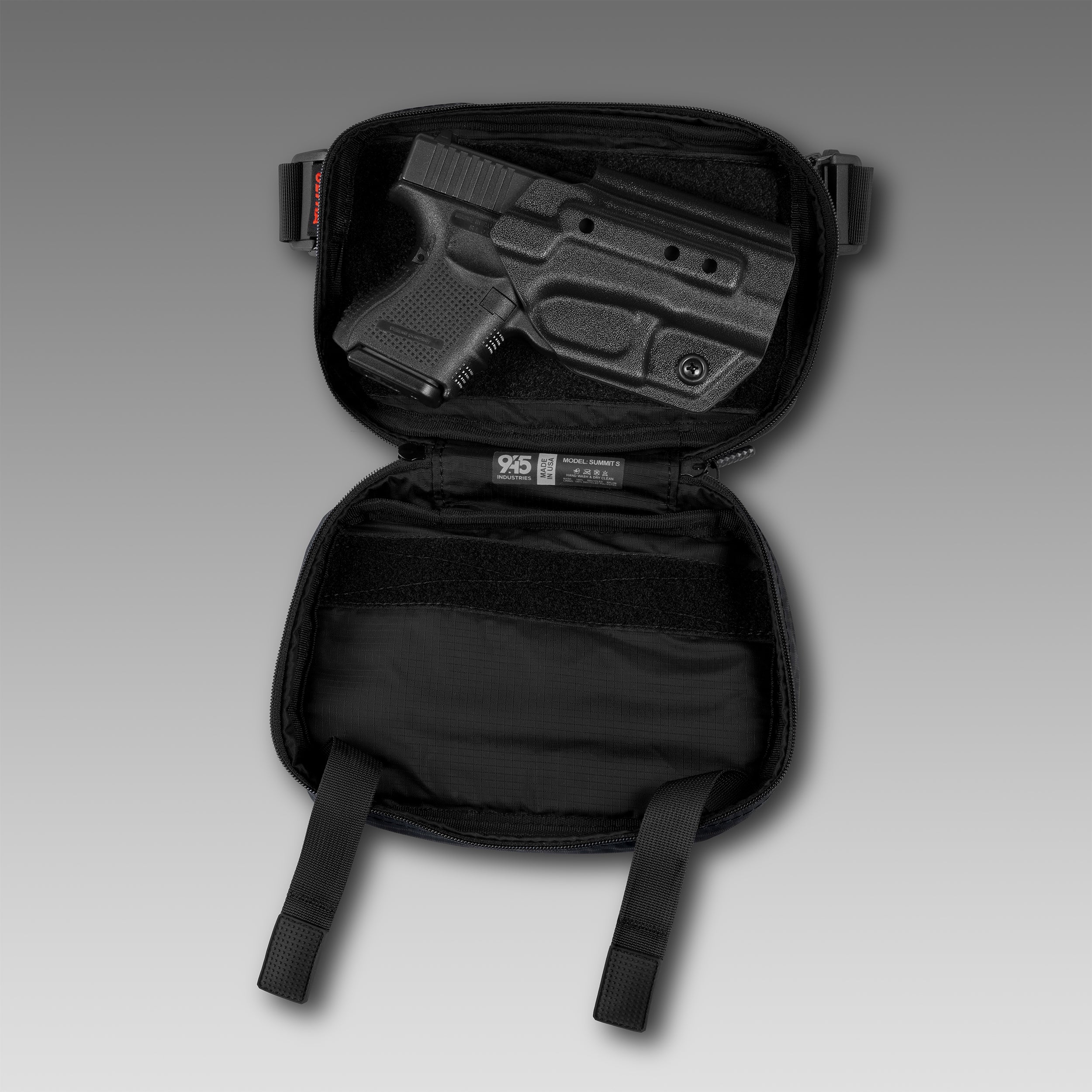 QAPS LOW PROFILE UltraGrid™ BlackOut Concealment Bag (SMALL) WITH KYDEX HOLSTER