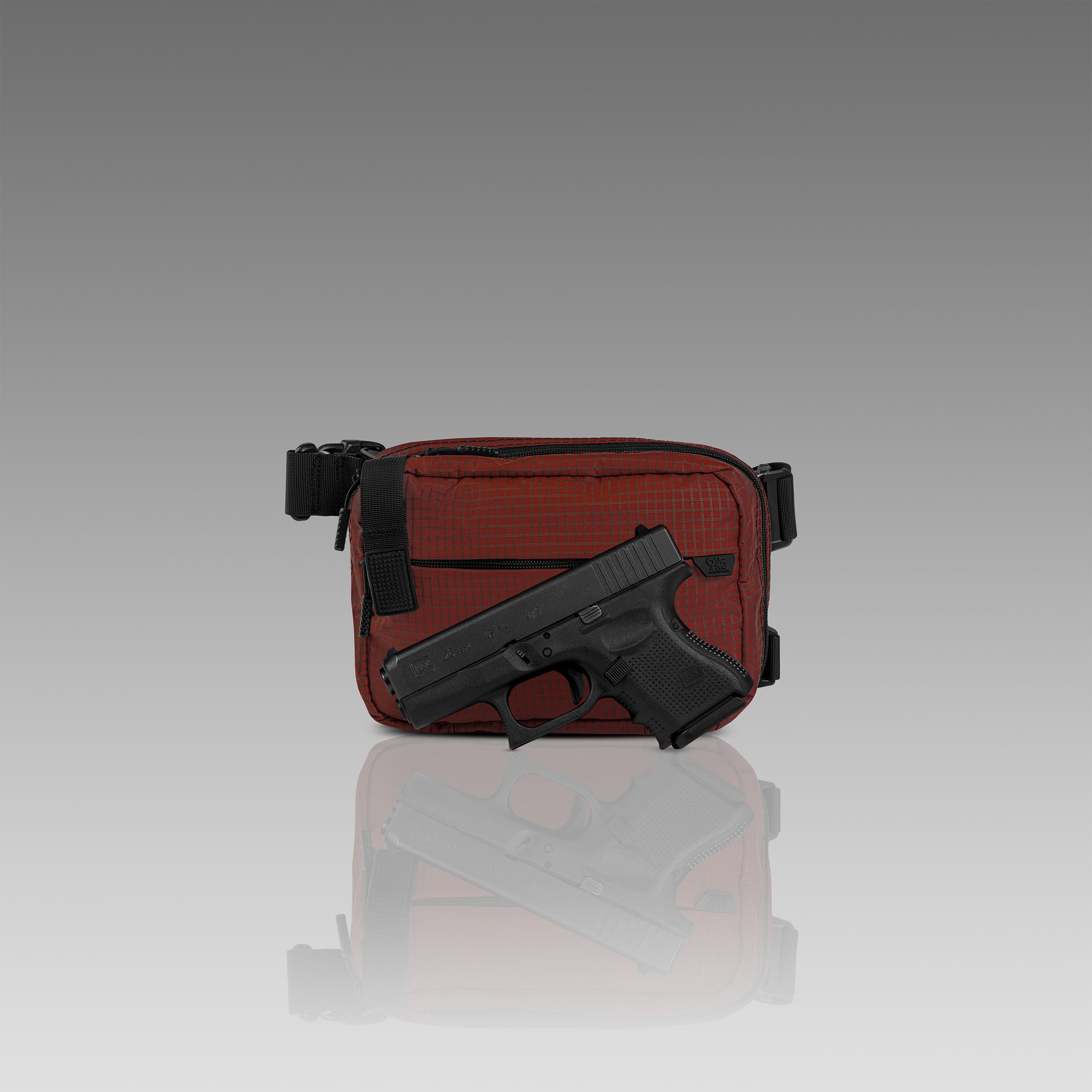 QAPS LOW PROFILE UltraGrid™ Dark Chili Concealment Bag (SMALL) WITH KYDEX HOLSTER