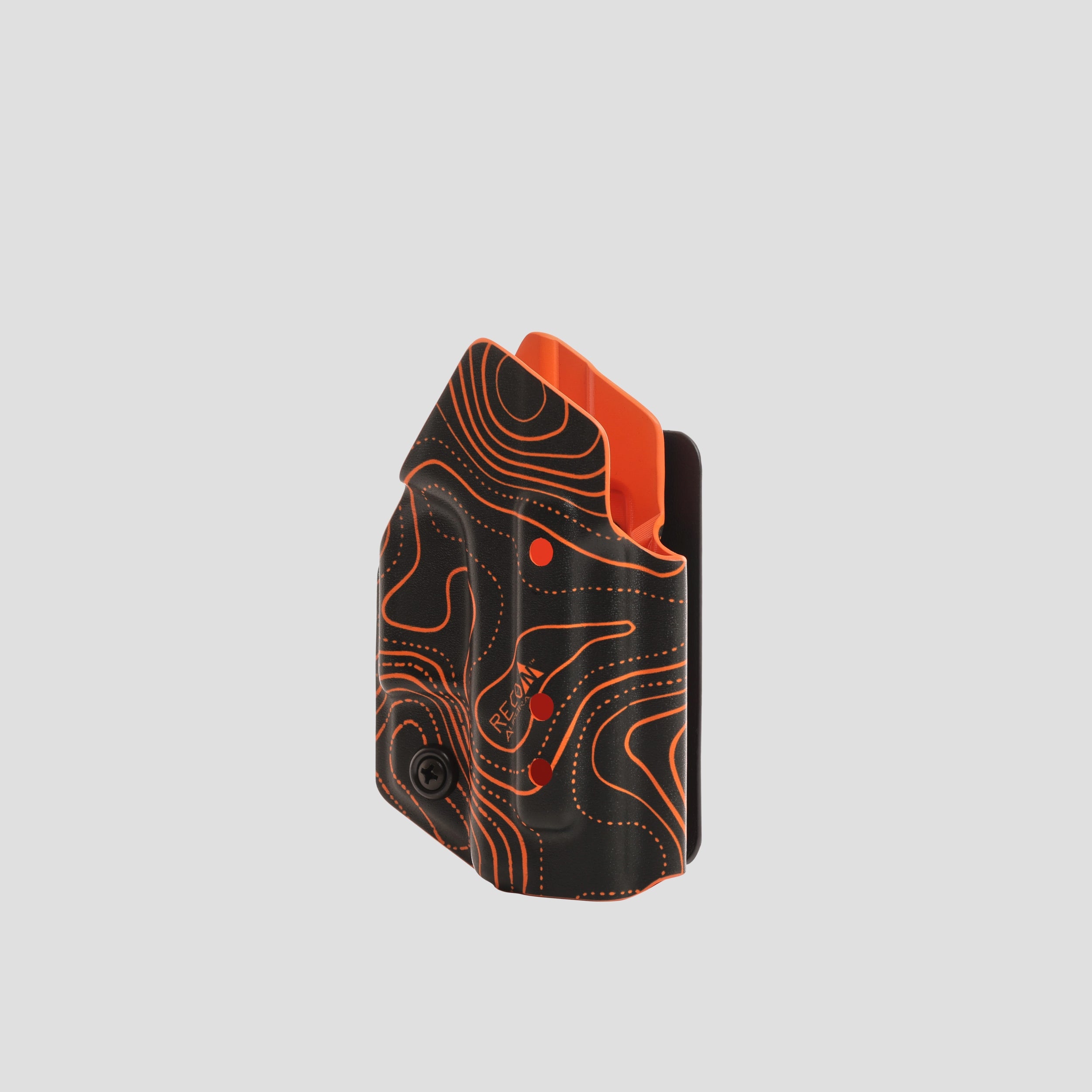 KYDEX HOLSTER WITH VELCRO® HOOK ATTACHMENT PANEL (NO LIGHT/LASER) TOPO AURORA ORANGE - 945industries