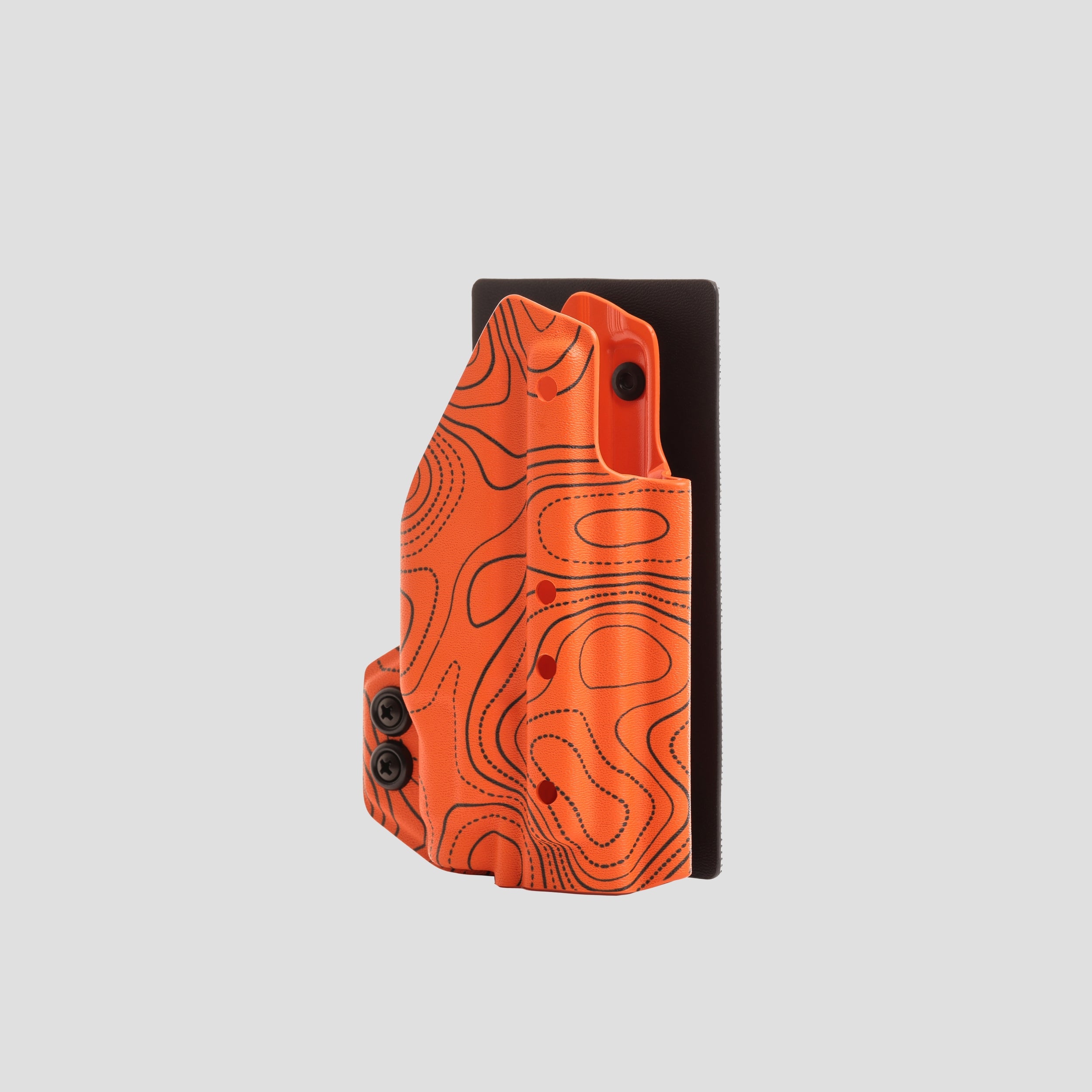 KYDEX HOLSTER WITH VELCRO® HOOK ATTACHMENT PANEL (LIGHT BEARING) TOPO DEMO ORANGE - 945industries