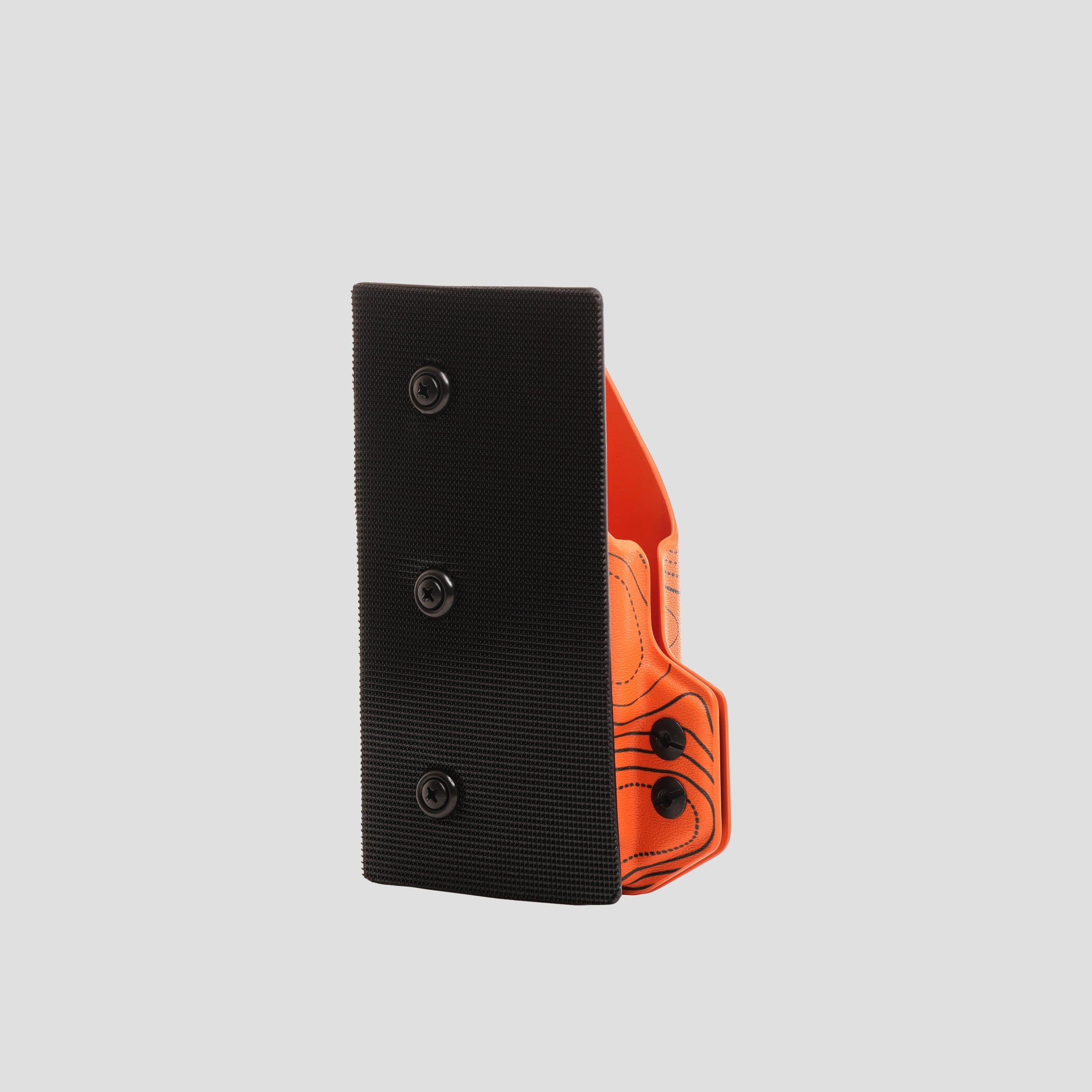 KYDEX HOLSTER WITH VELCRO® HOOK ATTACHMENT PANEL (LIGHT BEARING) TOPO DEMO ORANGE - 945industries