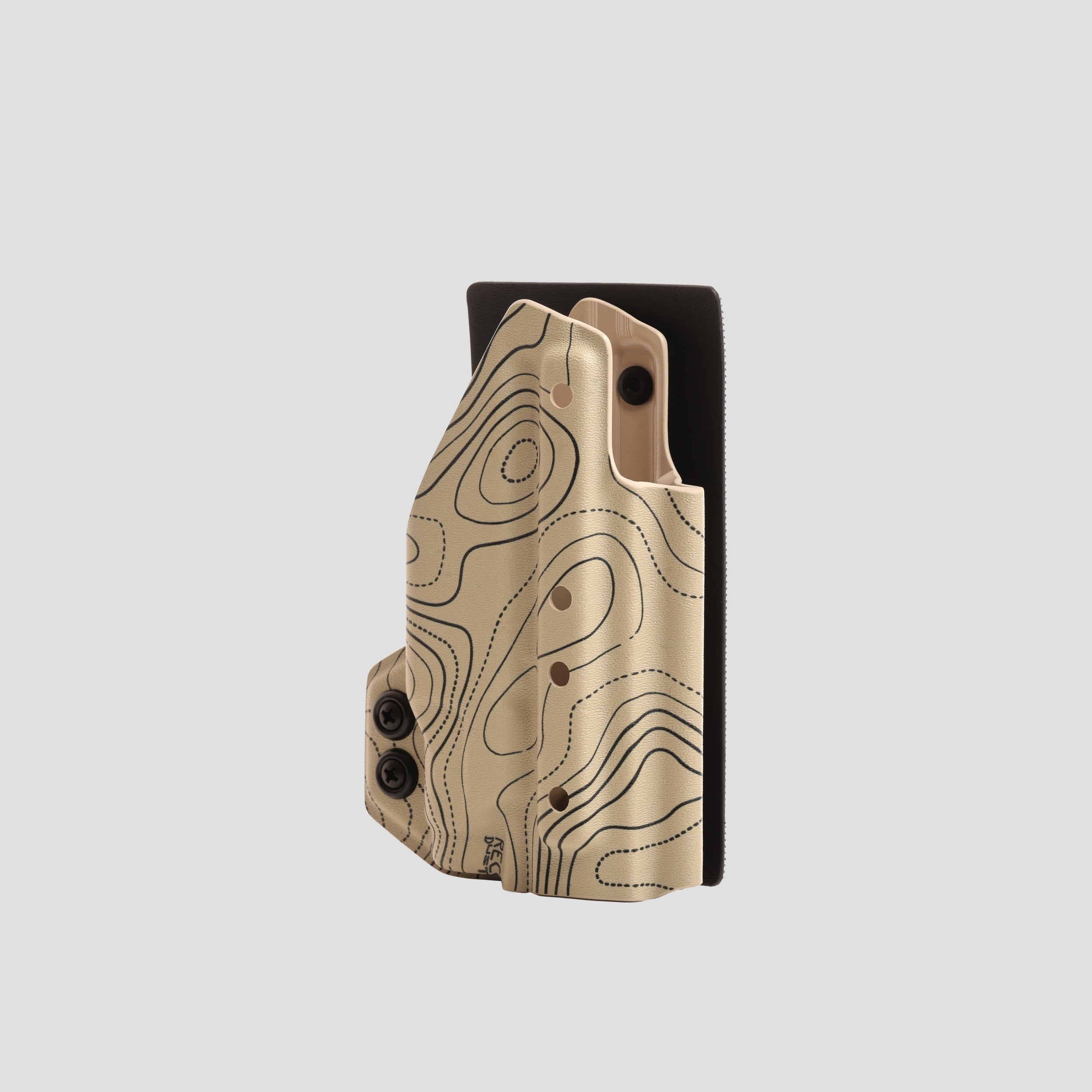 KYDEX HOLSTER WITH VELCRO® HOOK ATTACHMENT PANEL (LIGHT BEARING) TOPO DUST - 945industries