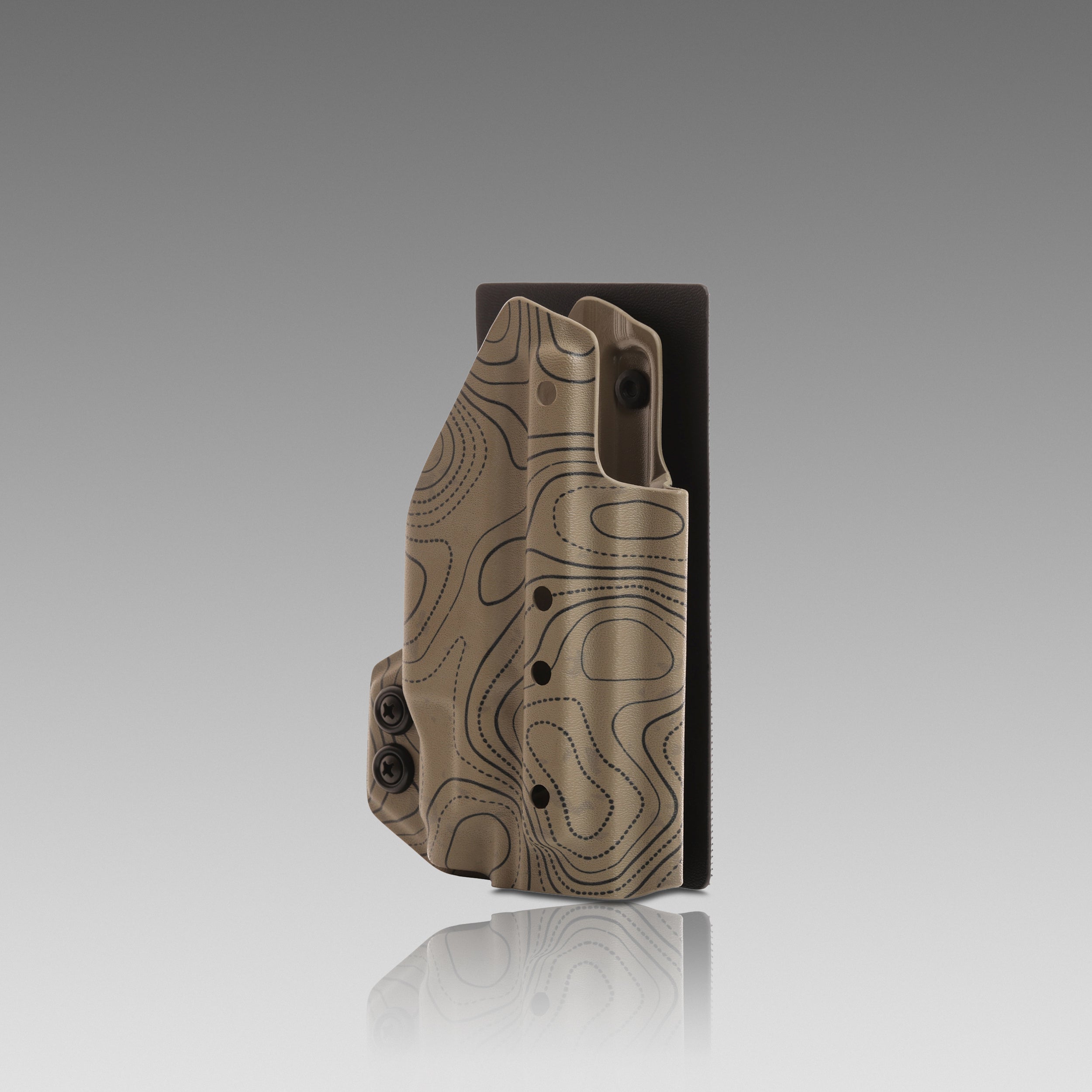 KYDEX HOLSTER WITH VELCRO® HOOK ATTACHMENT PANEL (LIGHT BEARING) TOPO HAZE - 945industries