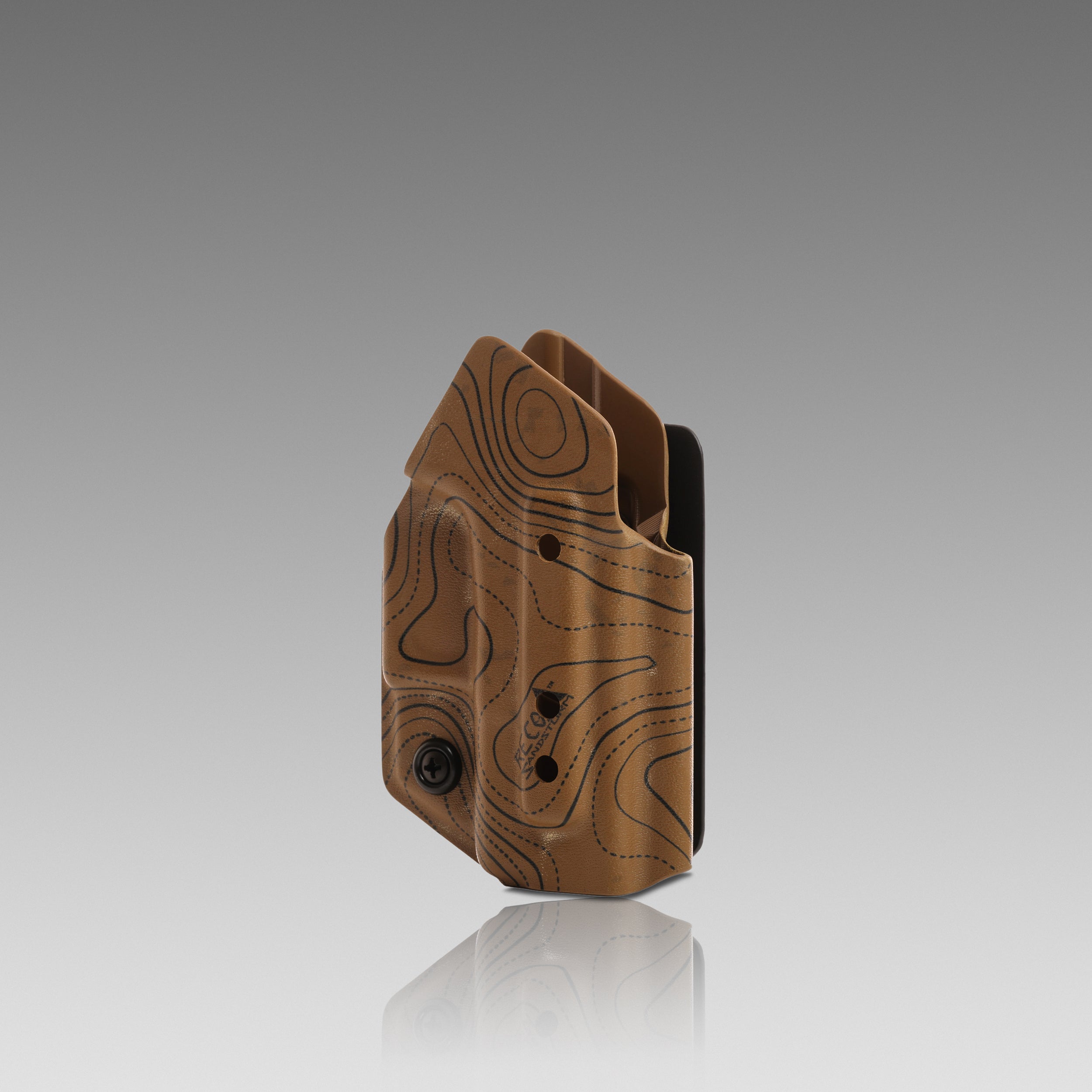 KYDEX HOLSTER WITH VELCRO® HOOK ATTACHMENT PANEL (NO LIGHT/LASER) TOPO SANDSTORM - 945industries