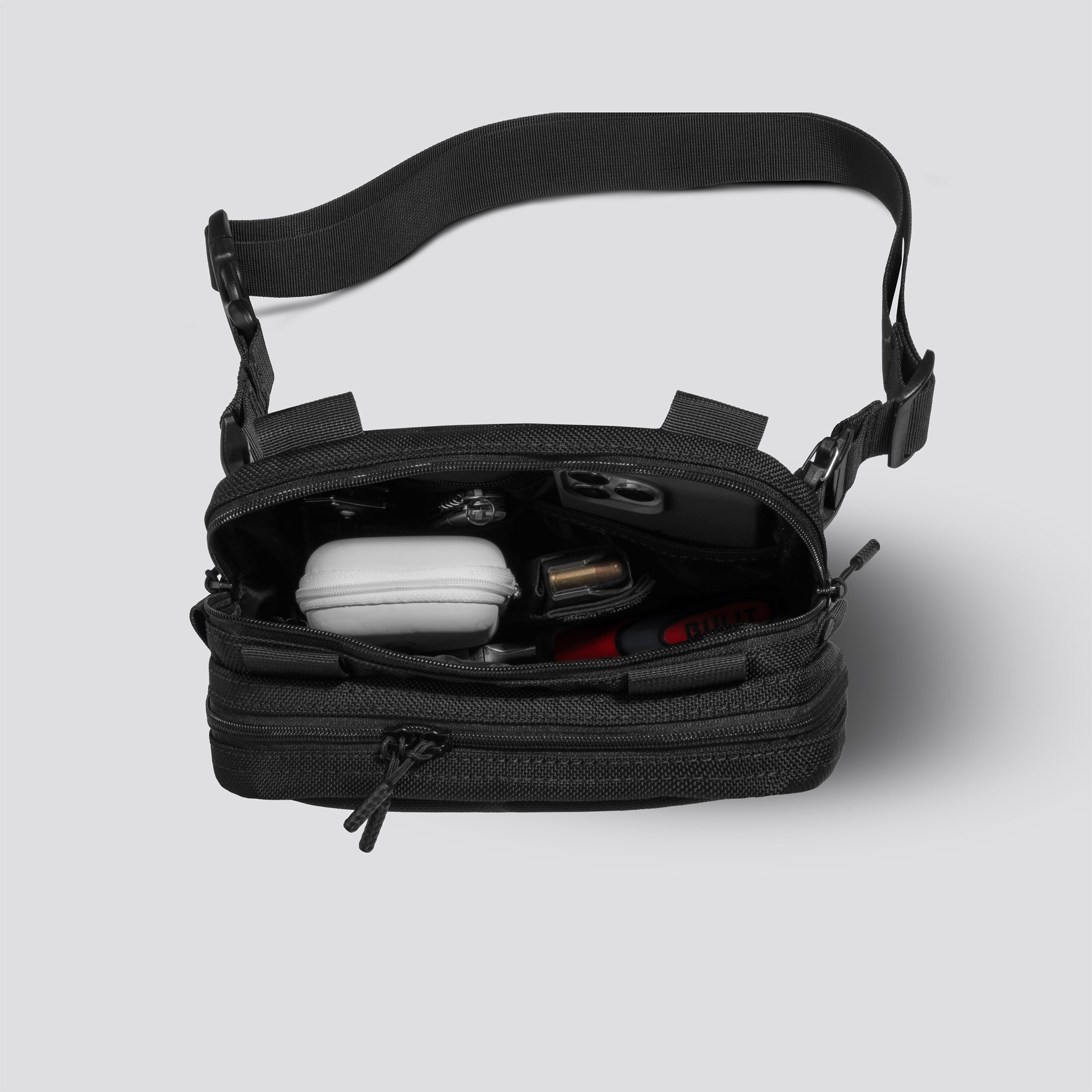 MORPH EXPANDABLE CONCEALMENT BAG BALLISTIC NYLON BLACK WITH KYDEX HOLSTER