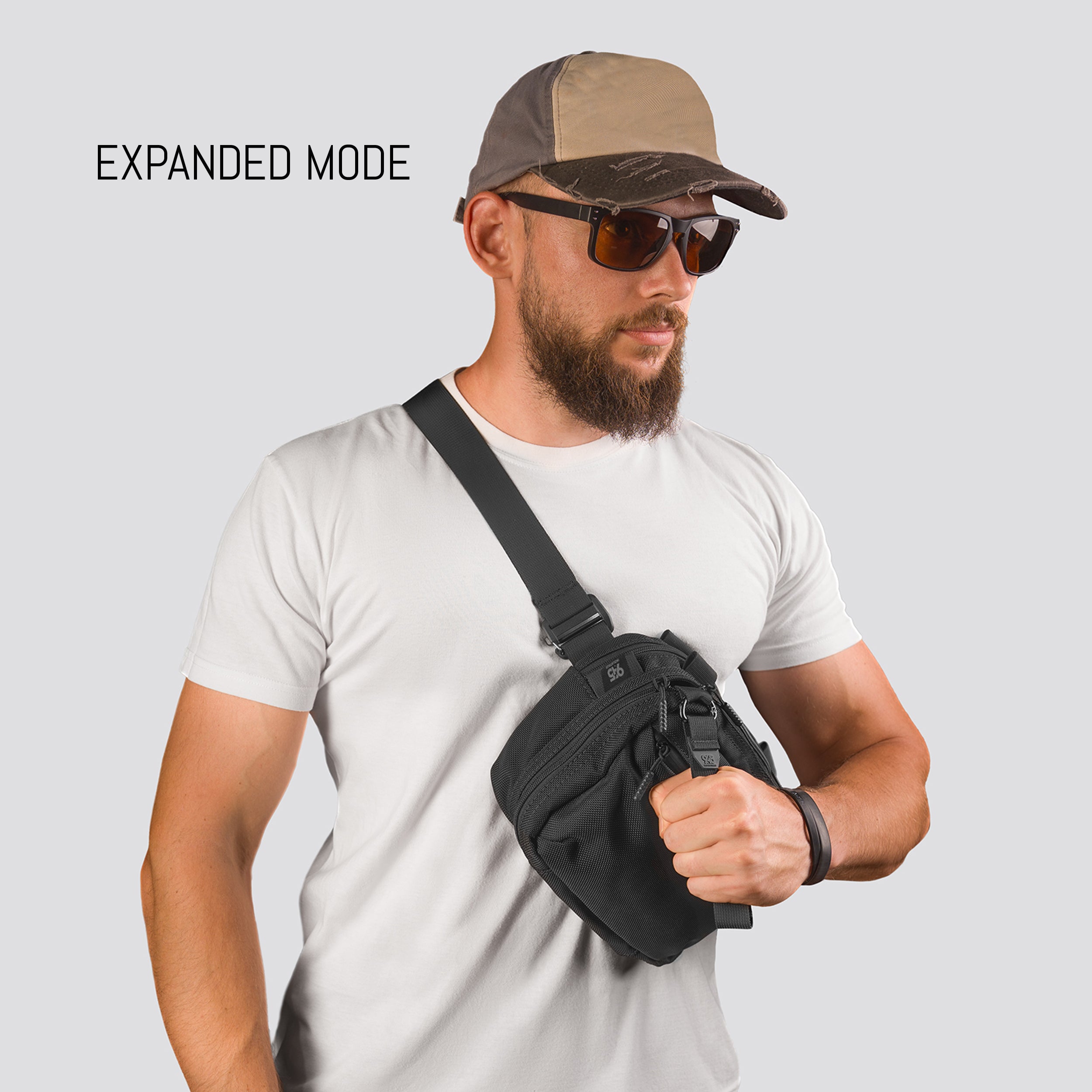 MORPH EXPANDABLE CONCEALMENT BAG BALLISTIC NYLON BLACK WITH KYDEX HOLSTER