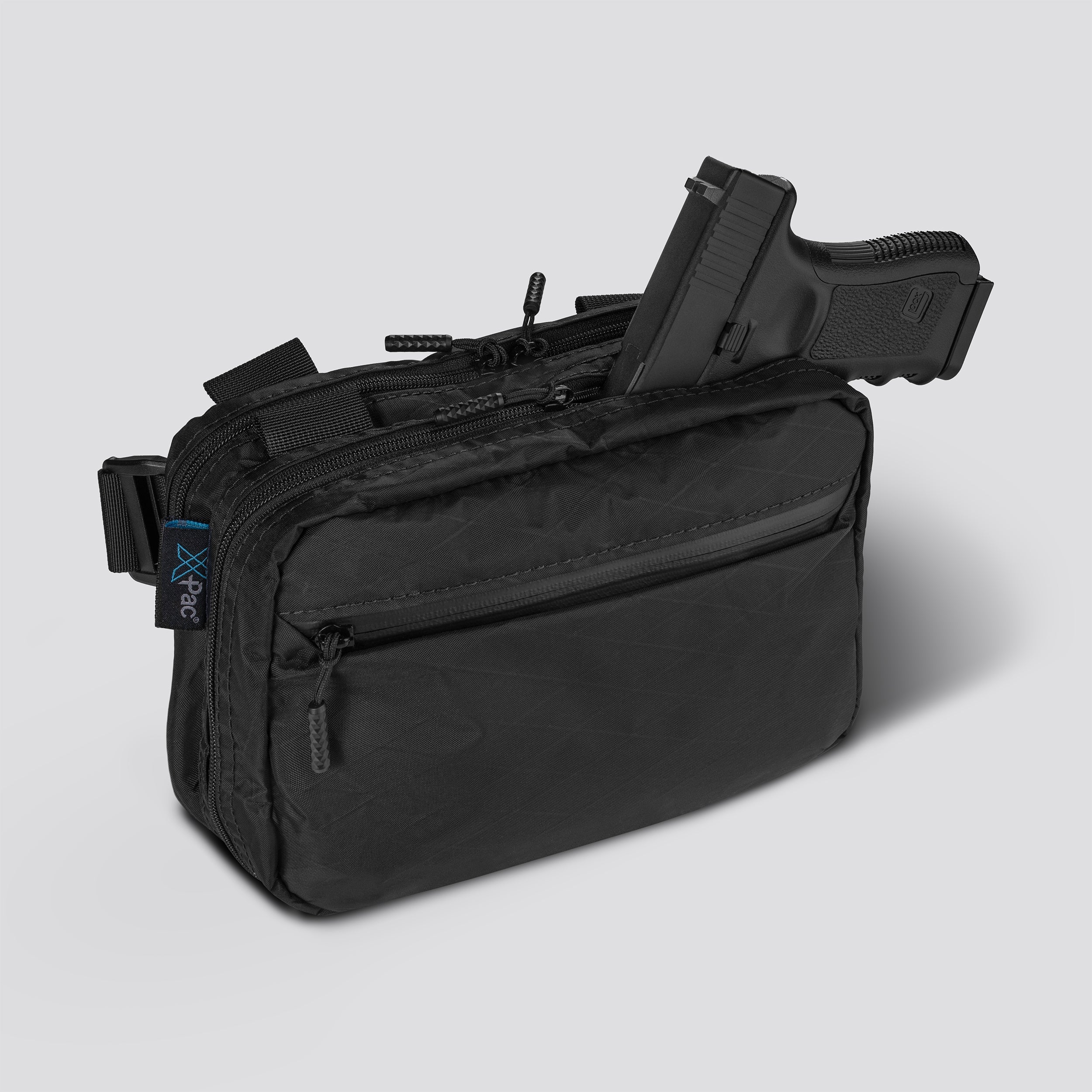 MORPH X-PAC CONCEALMENT BAG (X-LARGE) BLACK WITH KYDEX HOLSTER