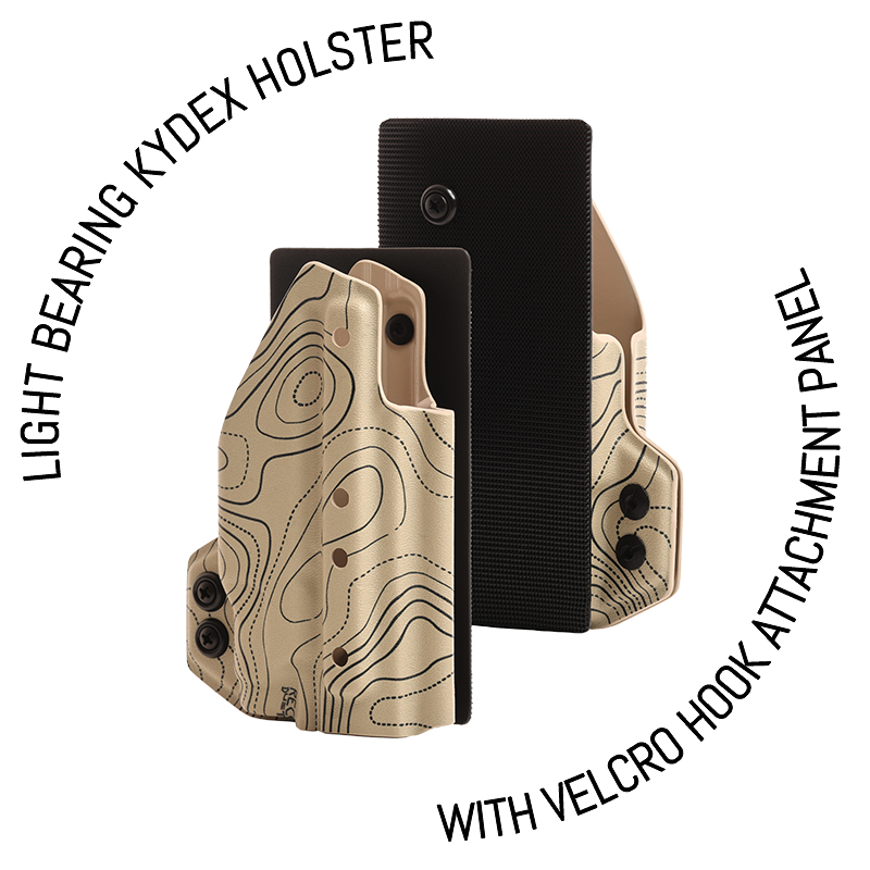 LIGHT BEARING KYDEX HOLSTERS WITH VELCRO HOOK ATTACHMENT PANEL - 945industries